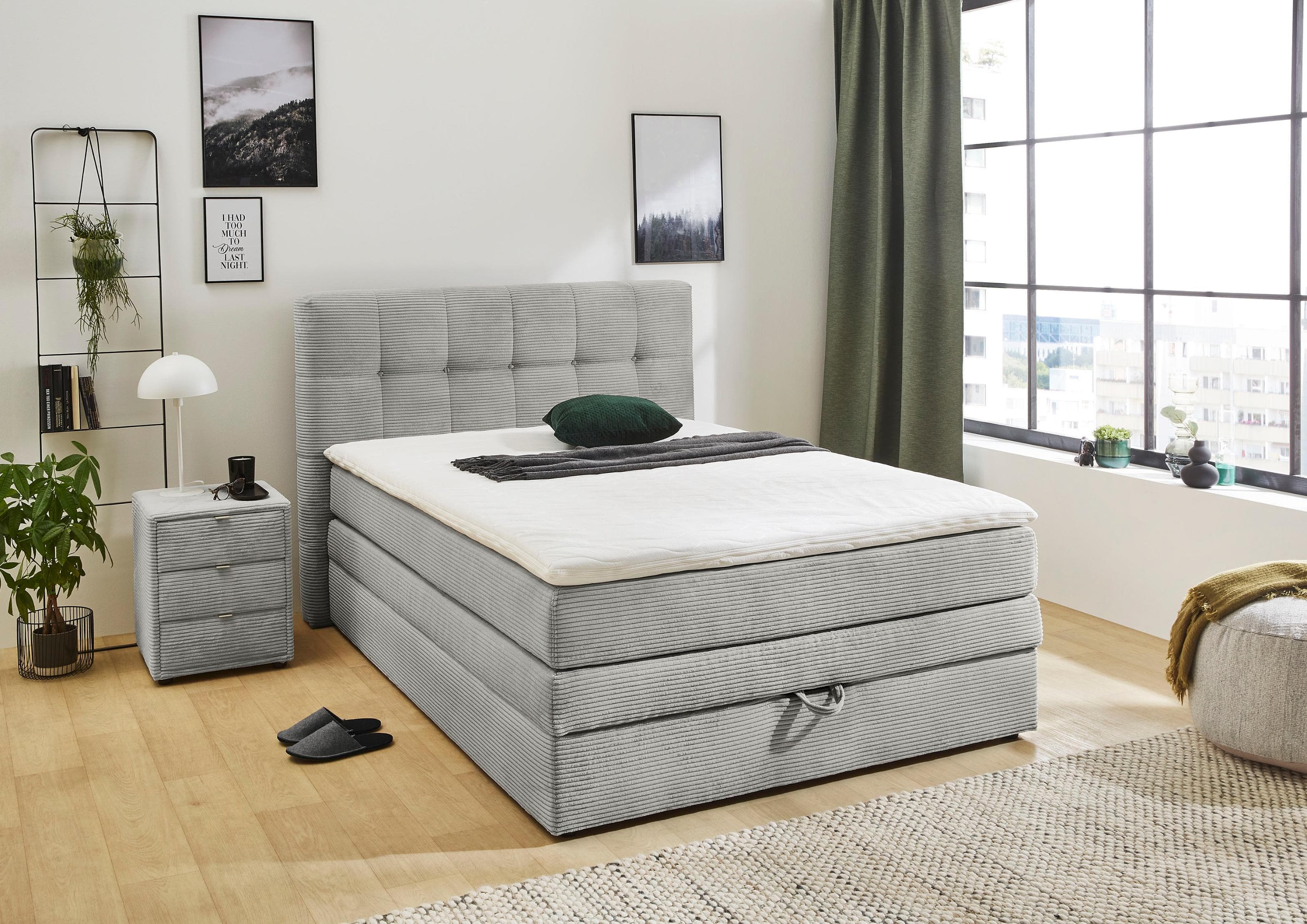 JOCKENHÖFER GRUPPE Boxspringbett Amy 7-Zonen-Federkernmatratze