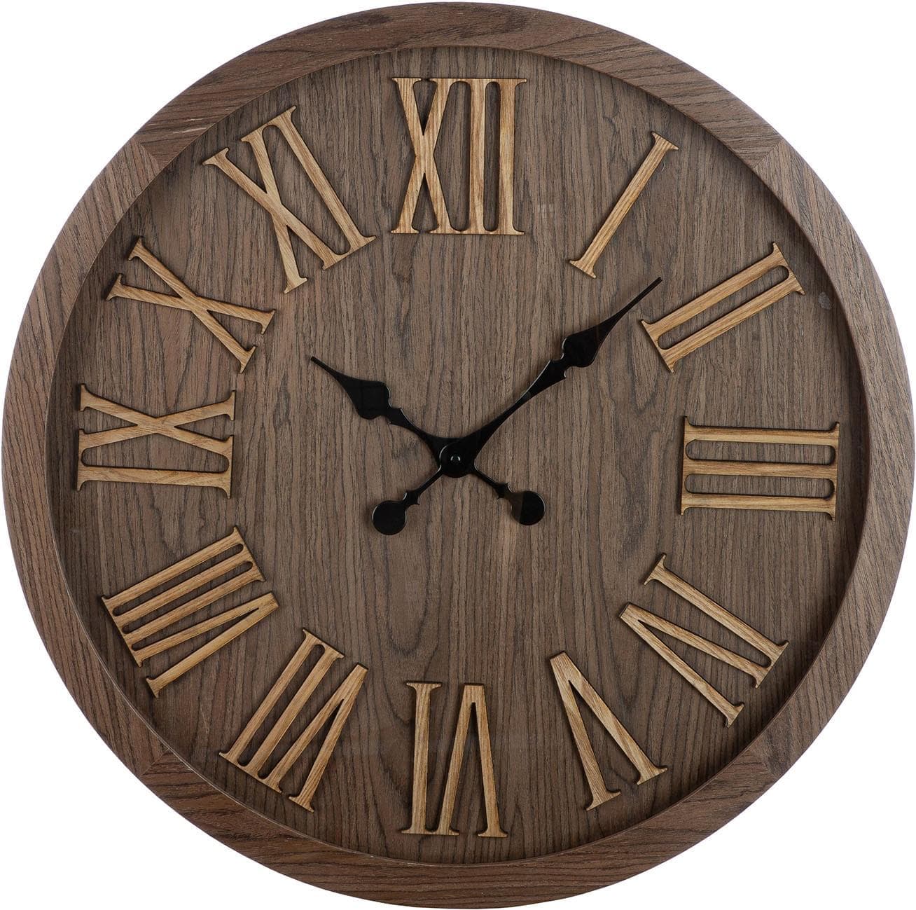 GILDE Wanduhr Wendell Braun Analog 60cm