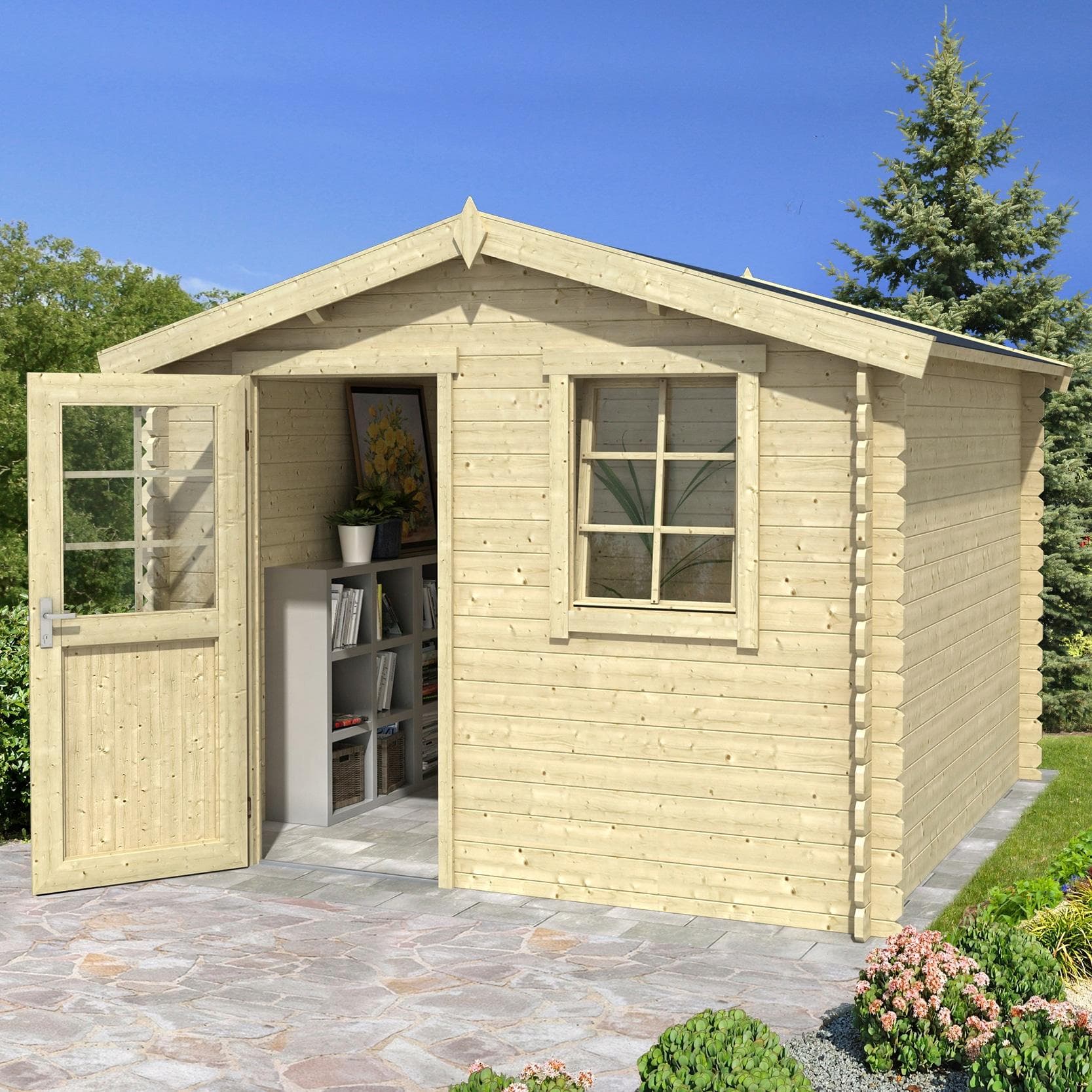 Gartenhaus Lasita Maja Nina 275 Blockbohlensystem