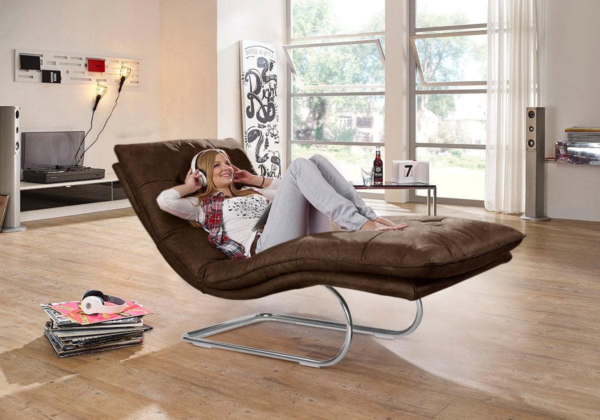 W.SCHILLIG Relaxliege daily dreams Braun Stoff S37 mit Motor