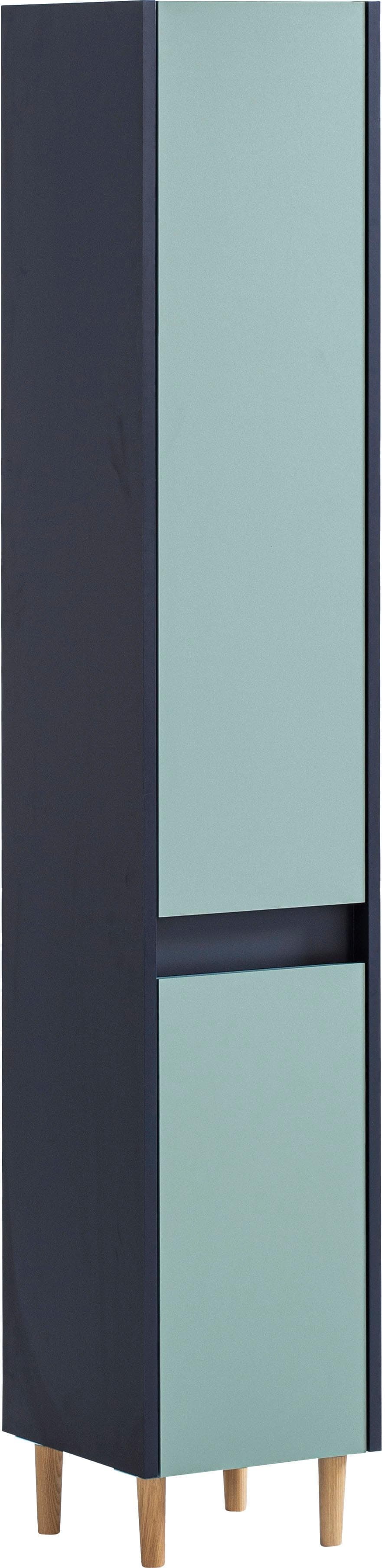 WELLTIME Hochschrank Lovis Blau Matt FSC-Zertifiziert