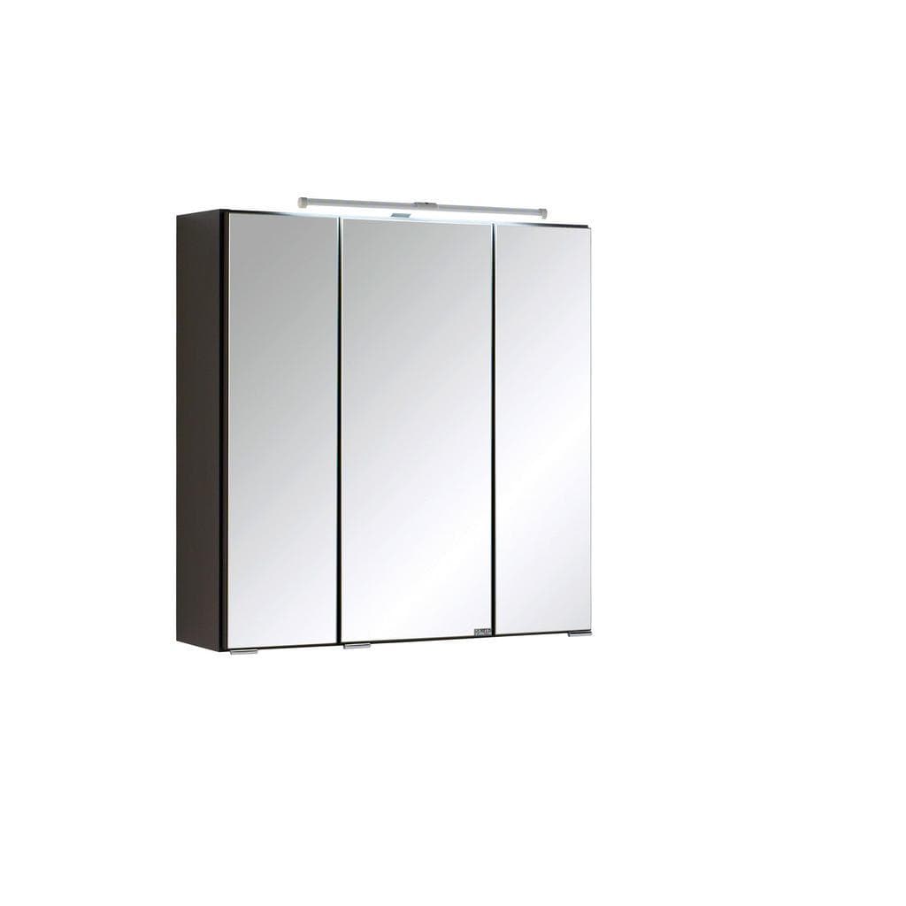 Held Spiegelschrank Cardiff Graphit Metall 6 Fächer 60x64x20 cm