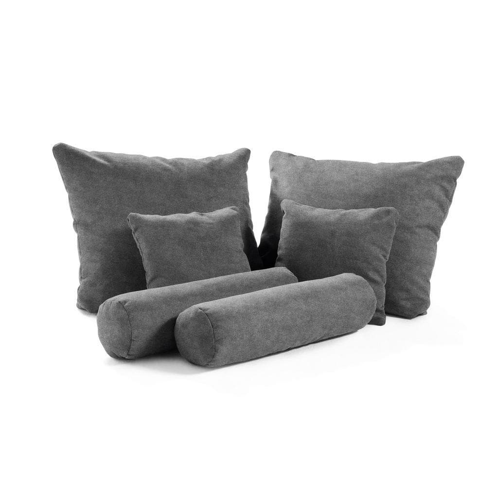 Esposa Kissensatz Anthrazit 6-teilig Textil Faserbällchen