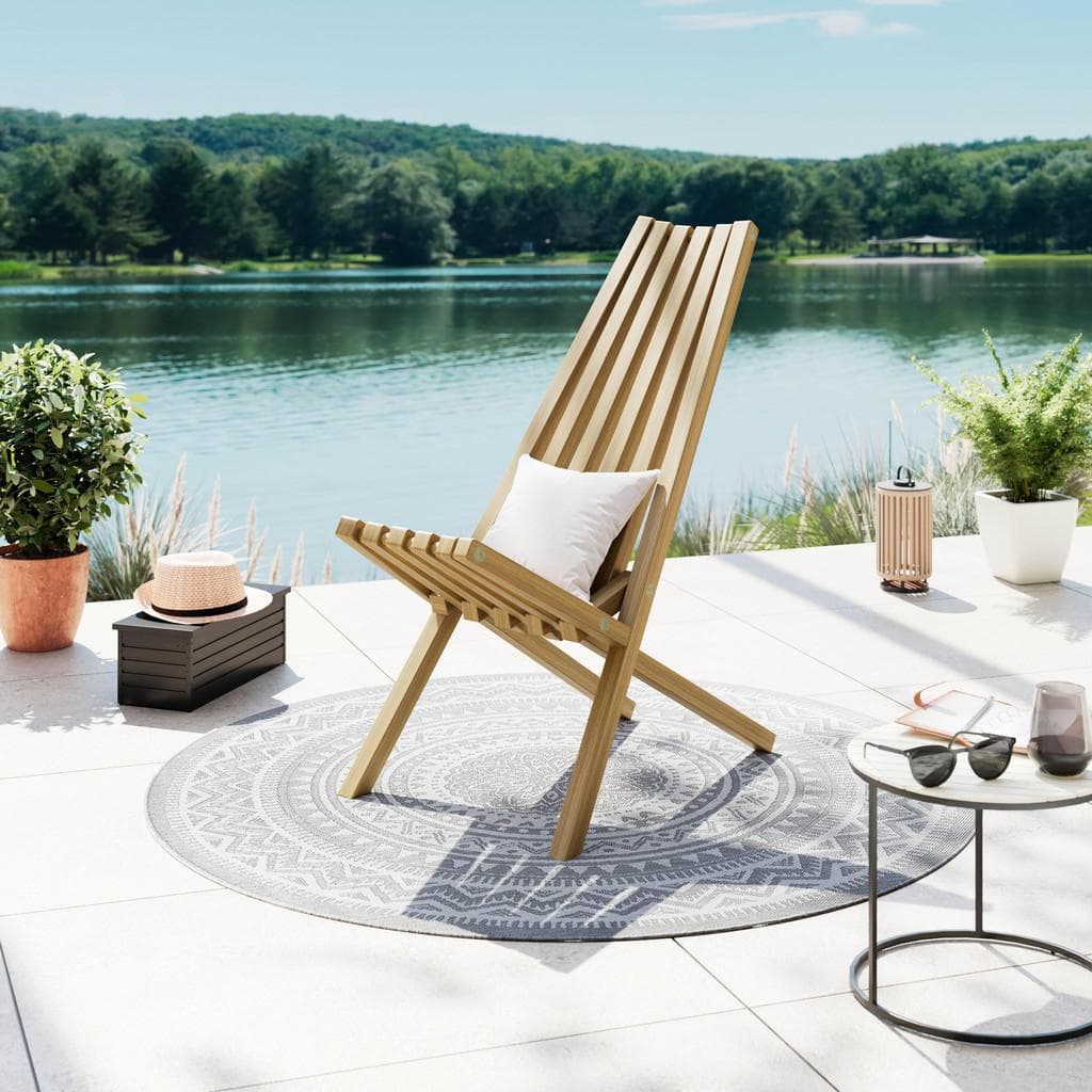 Ambia Garden Garten-Relaxsessel Akazie Vollmassiv Faltbar