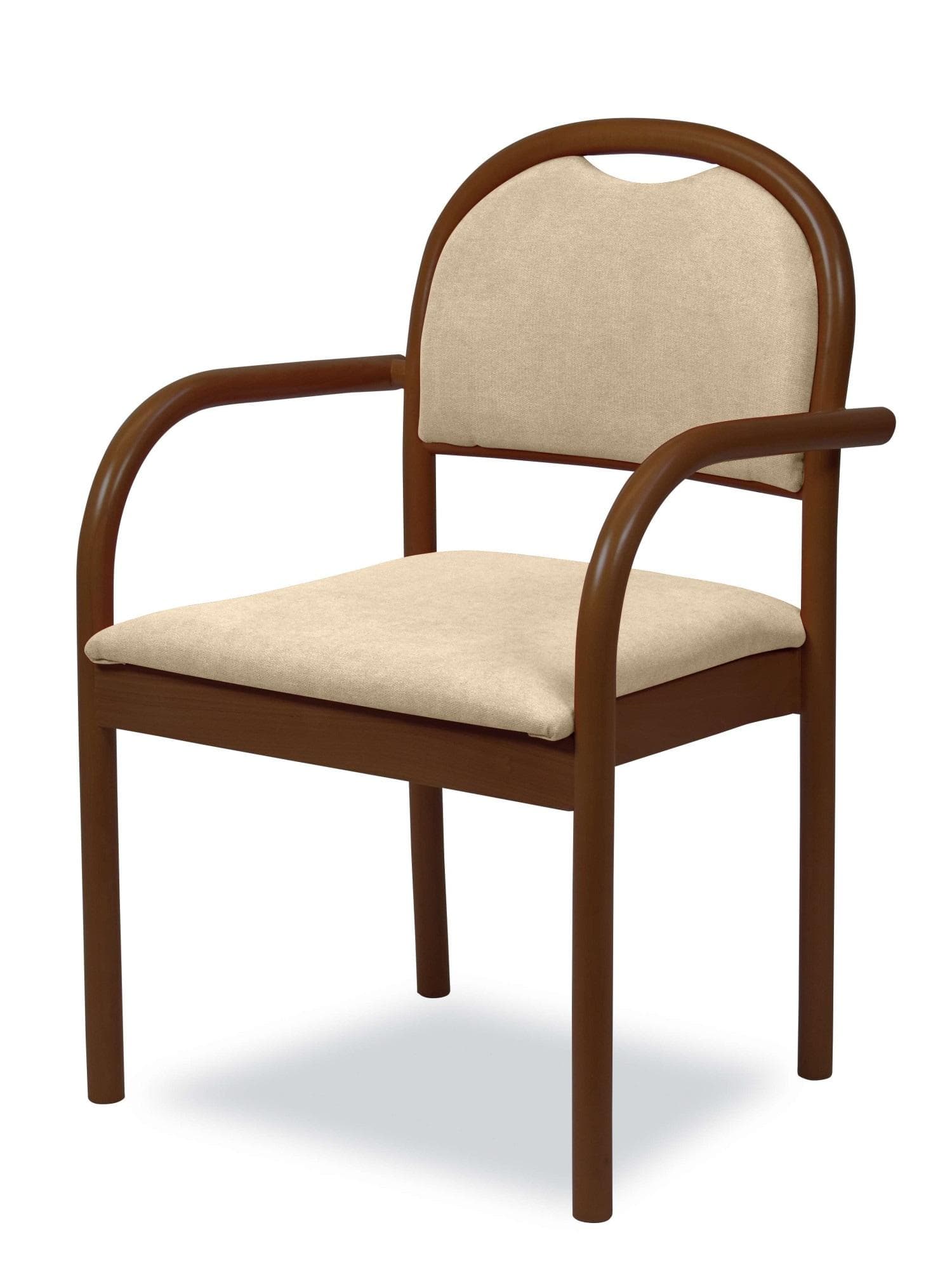 Home Affaire Roma Armlehnstuhl Stapelbar Nussbaum Beige