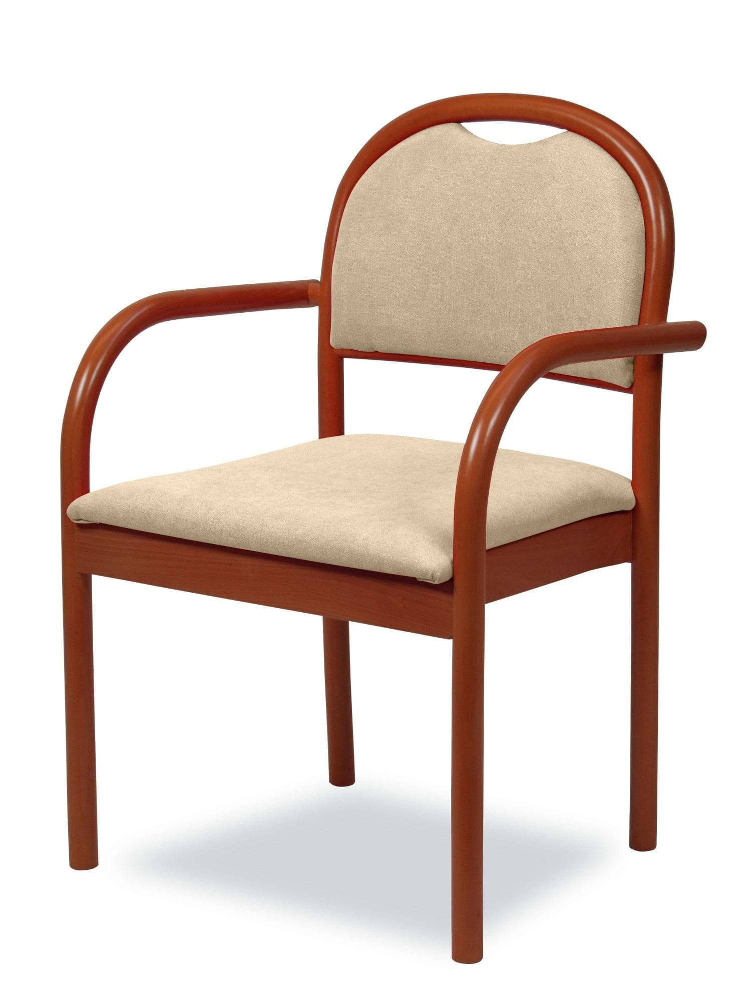 Home Affaire Roma Armlehnstuhl Stapelbar Beige Kirschbaum