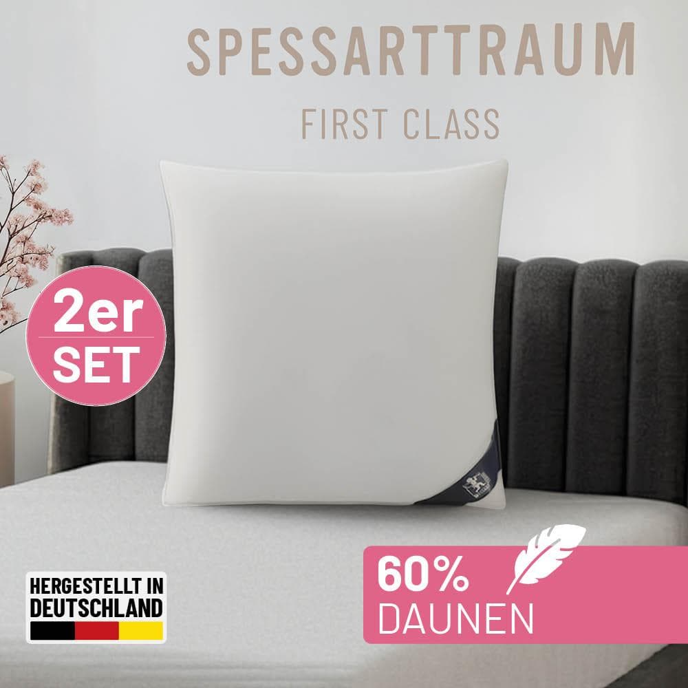 Spessarttraum Daunenkissen First Class Weiß 40x40cm