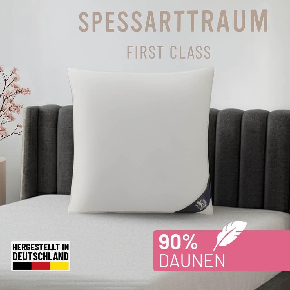 SPESSARTTRAUM Daunenkissen First Class Weiß 80x80 cm