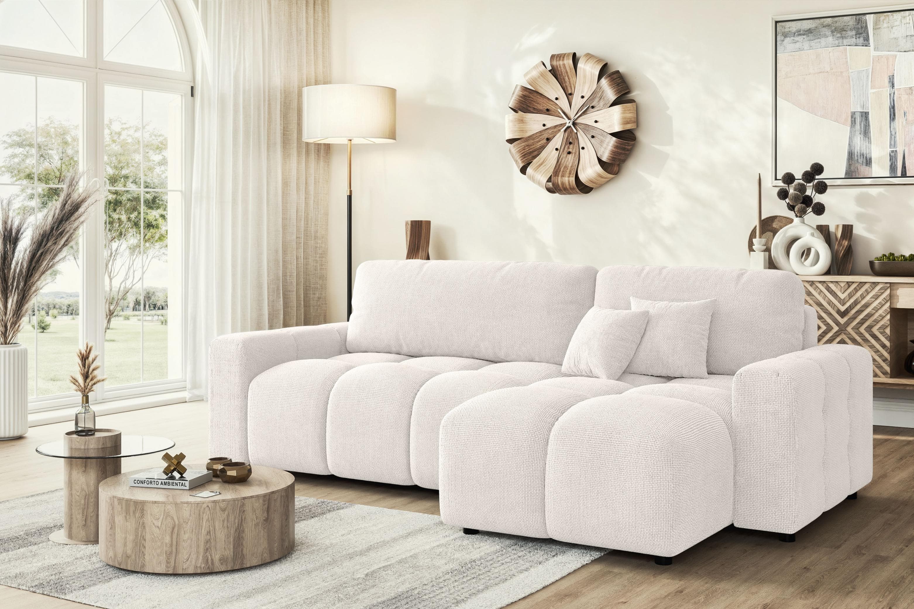 HOME AFFAIRE Ecksofa FELICI mit Bettfunktion und Bettkasten