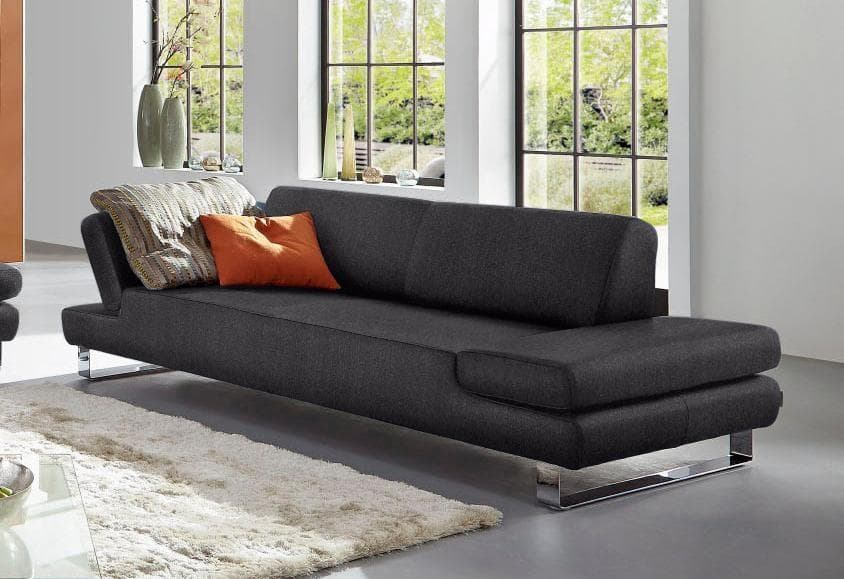 W.SCHILLIG 3-Sitzer Sofa "taboo" Anthrazit mit Armlehnenverstellung
