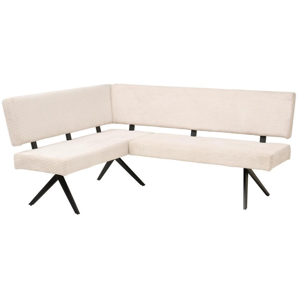 Livetastic Eckbank Beige Metall Textil 5-Sitzer L-Form