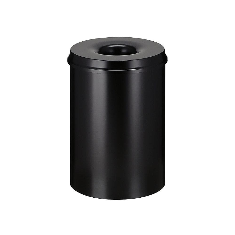 V-Part Feuerlöschender Papierkorb 30 Liter Schwarz Metall