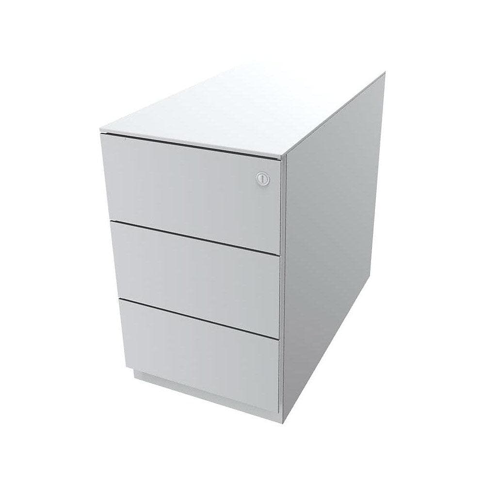 BISLEY Rollcontainer Note 3 Schubladen Stahl verkehrsweiß