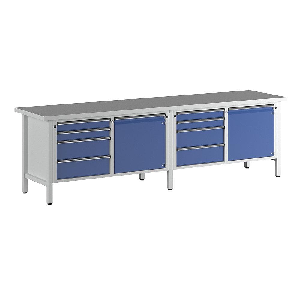 ANKE Werkbank 2800 mm mit 8 Schubladen und Universalplatte