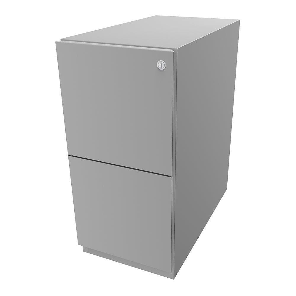 BISLEY Rollcontainer Note mit 2 Hängeregistraturen lichtgrau