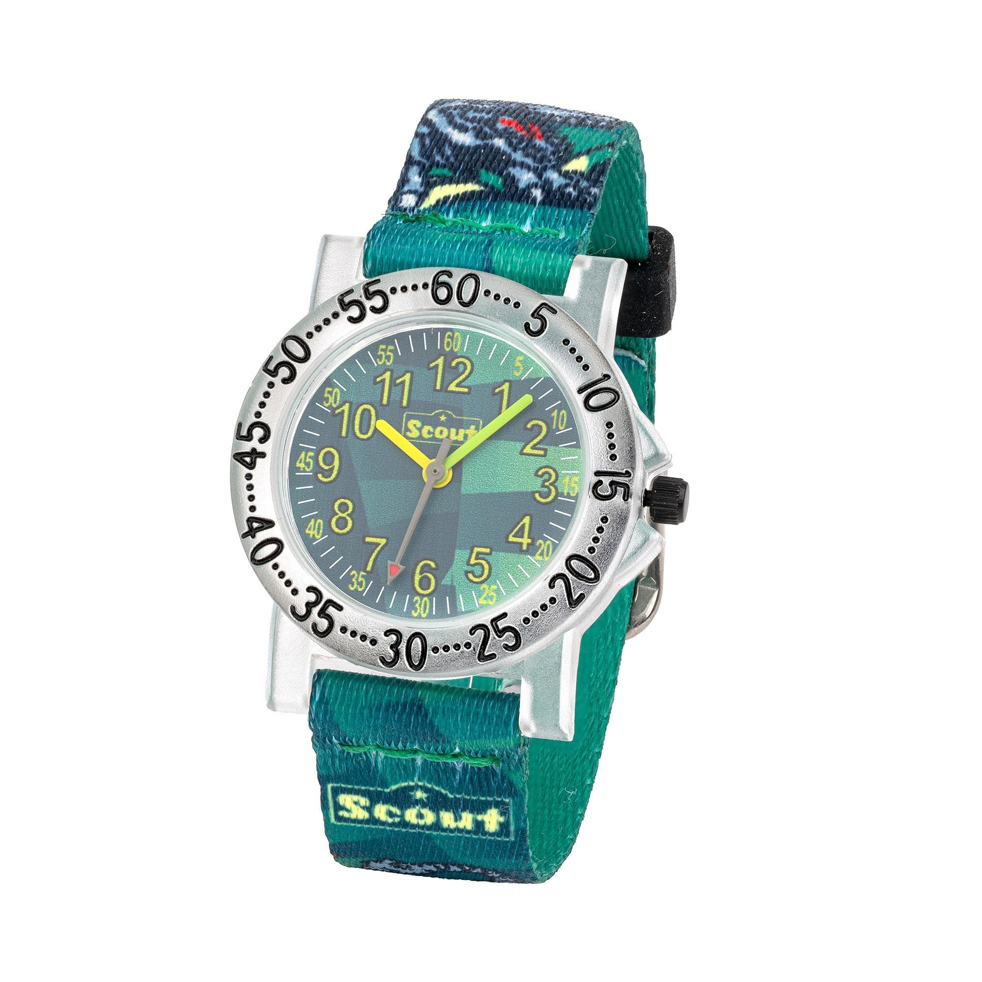 SCOUT Kinder Quarzuhr "Dinosaurier" Bunt Transparent