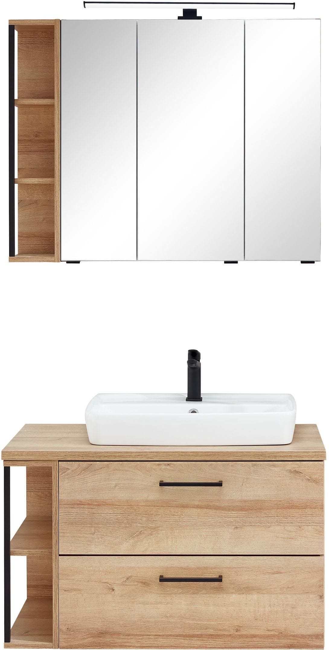 Badmöbel-Set SAPHIR 5-tlg. mit Softclose-Türen & LED-Spiegelschrank
