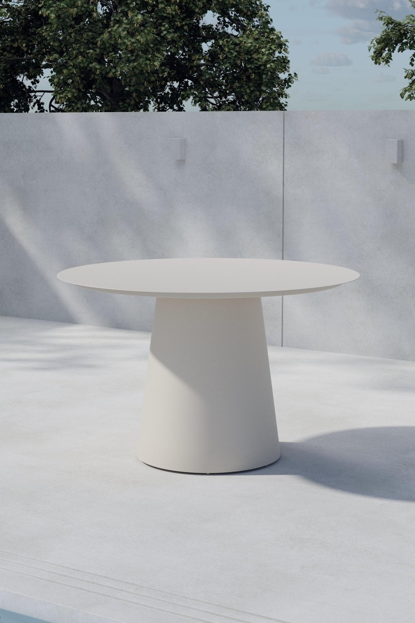 Venture Home Gartentisch Lanzo Rund Beige Aluminium