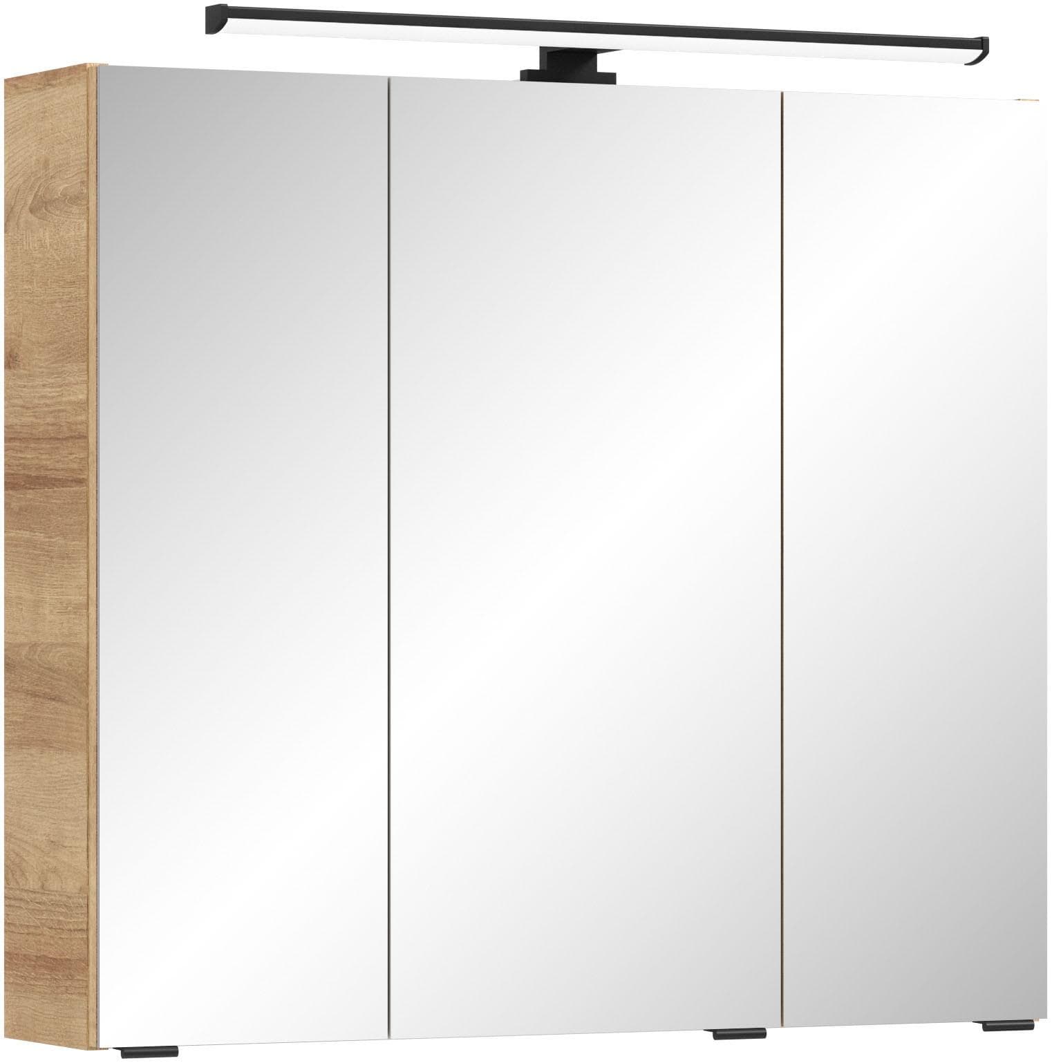 Spiegelschrank SAPHIR Quickset 700 mit LED-Leuchte und 2 Spiegeltüren