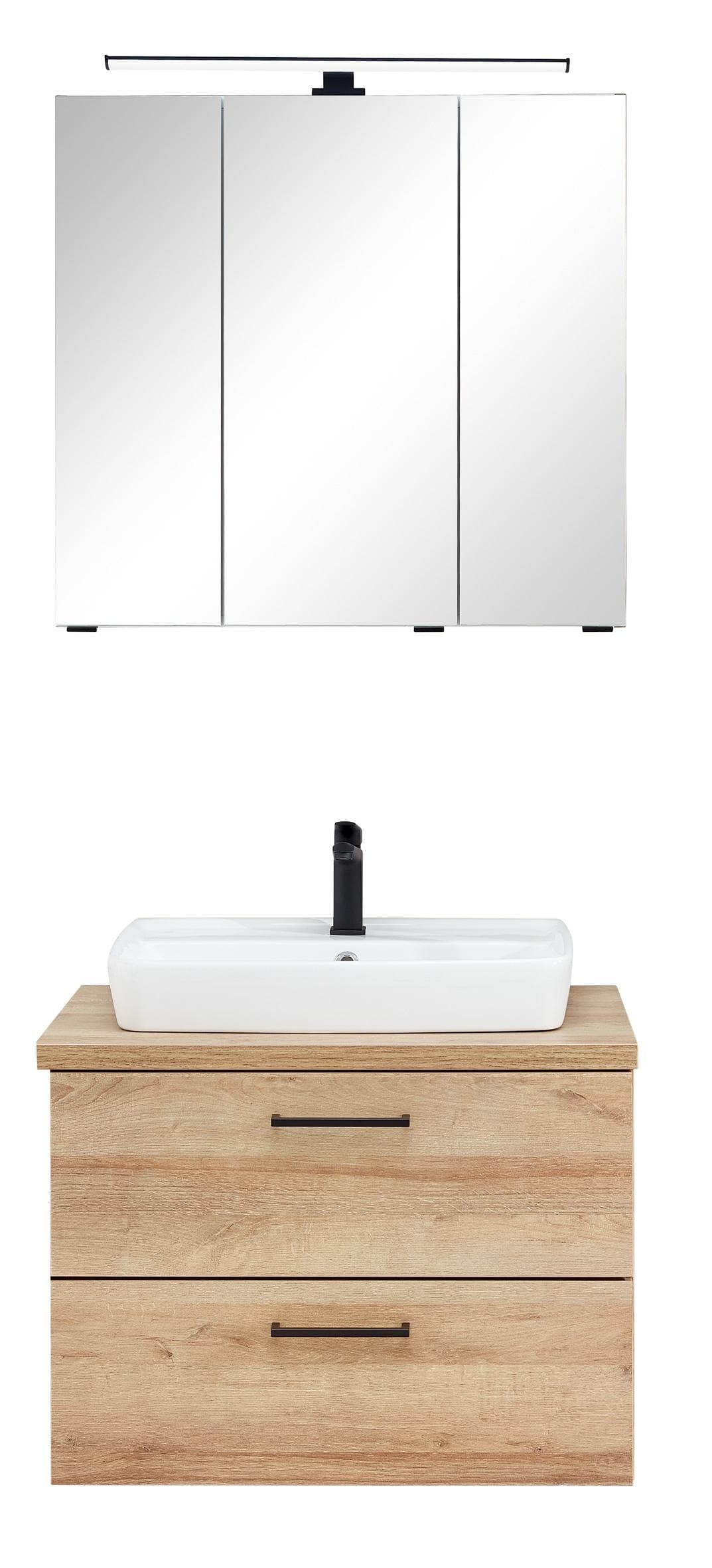 Baur Badmöbel-Set SAPHIR 3-tlg. mit Softclose-Türen und LED-Beleuchtung