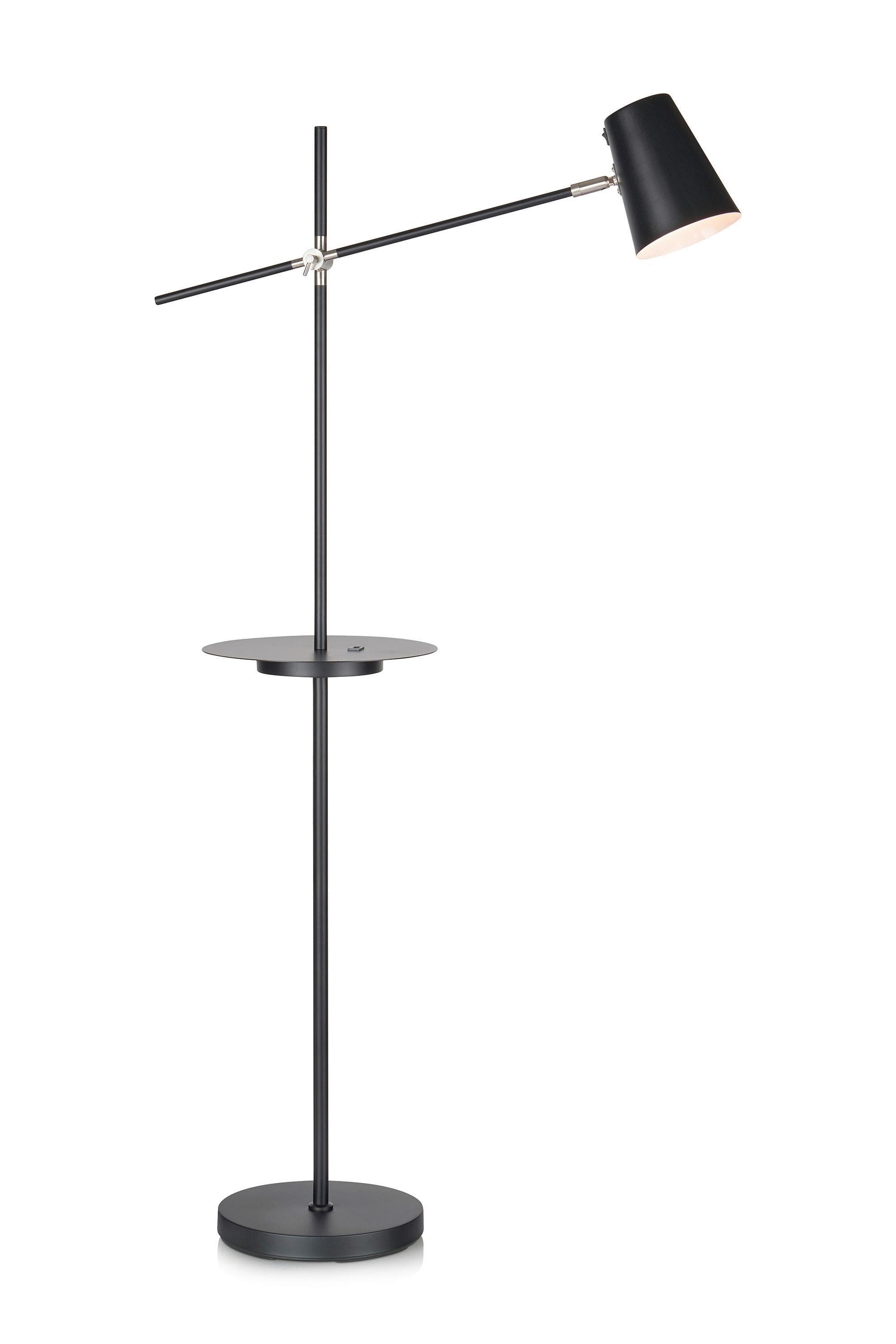 Markslöjd Stehleuchte Linear mit USB-Ladestation Schwarz