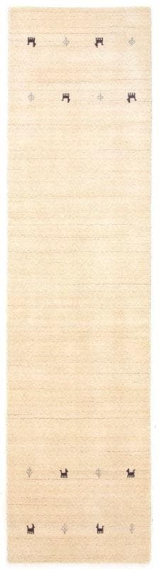 CARPETFINE Wollteppich Gabbeh Uni Weiß Handgewebt