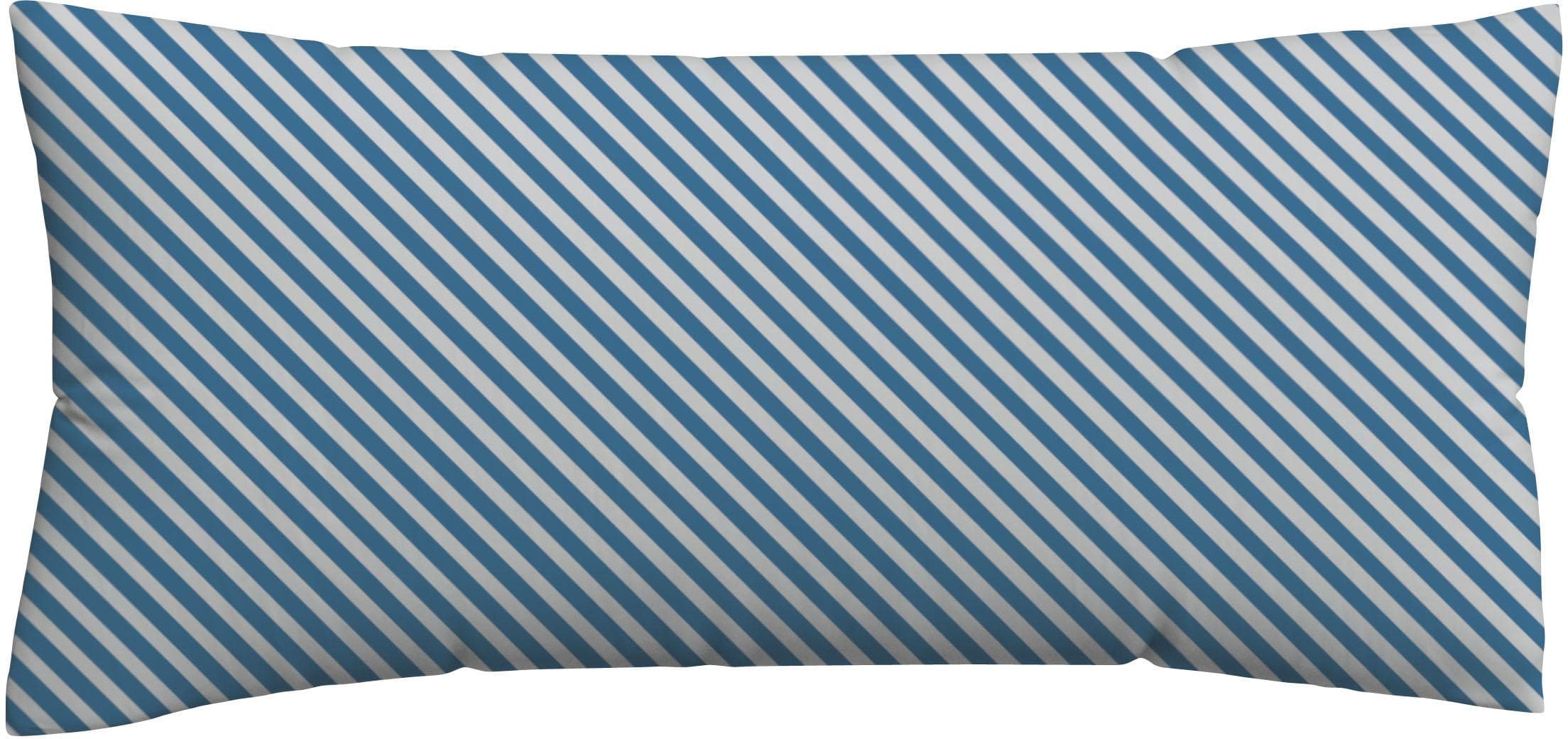 Schlafgut Kissenbezug Premium Woven Fade Satin Grau/Blau