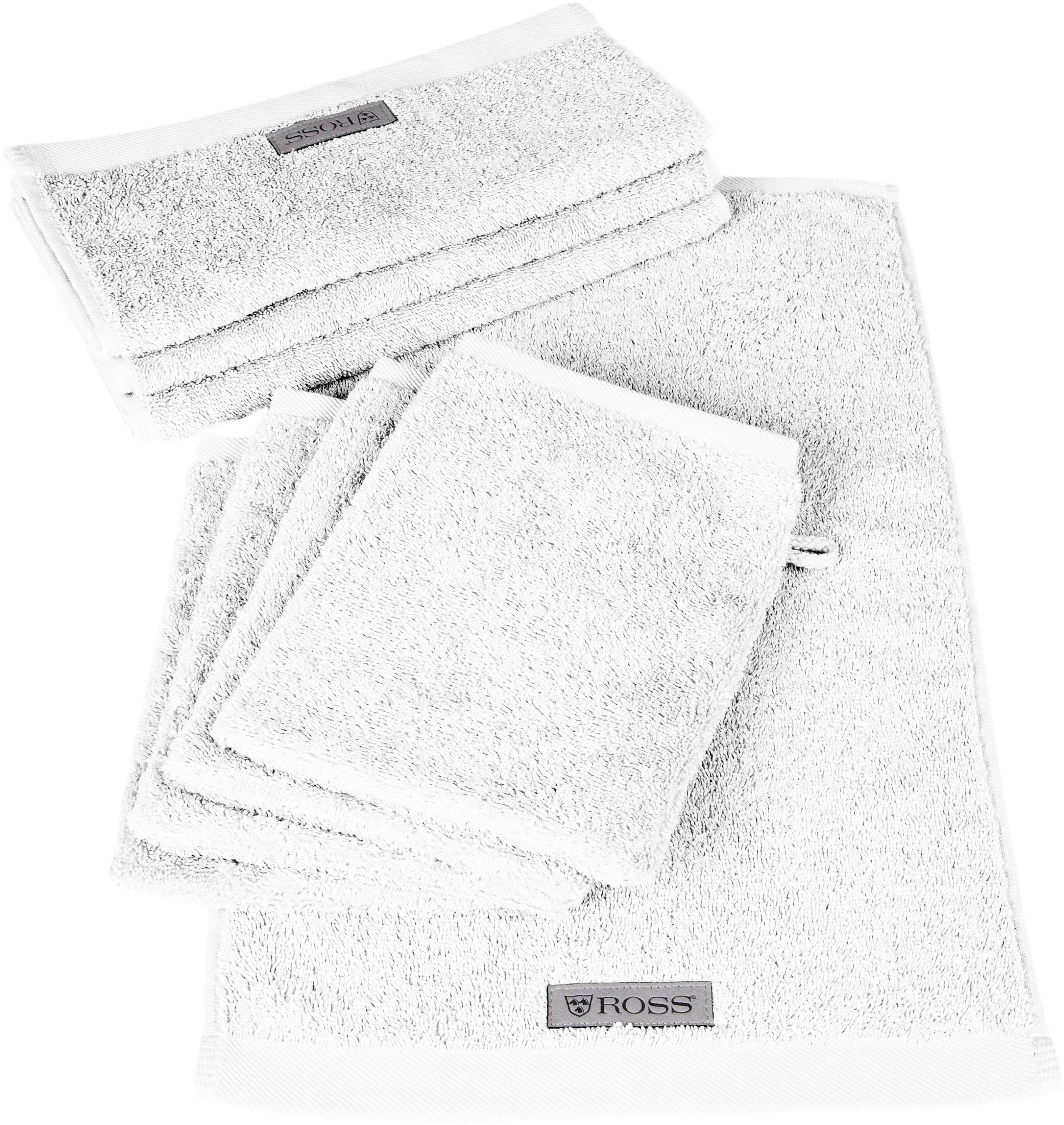 Handtuch Set ROSS Sinfonie Weiß 100% Baumwolle Gästetücher & Waschhandschuhe