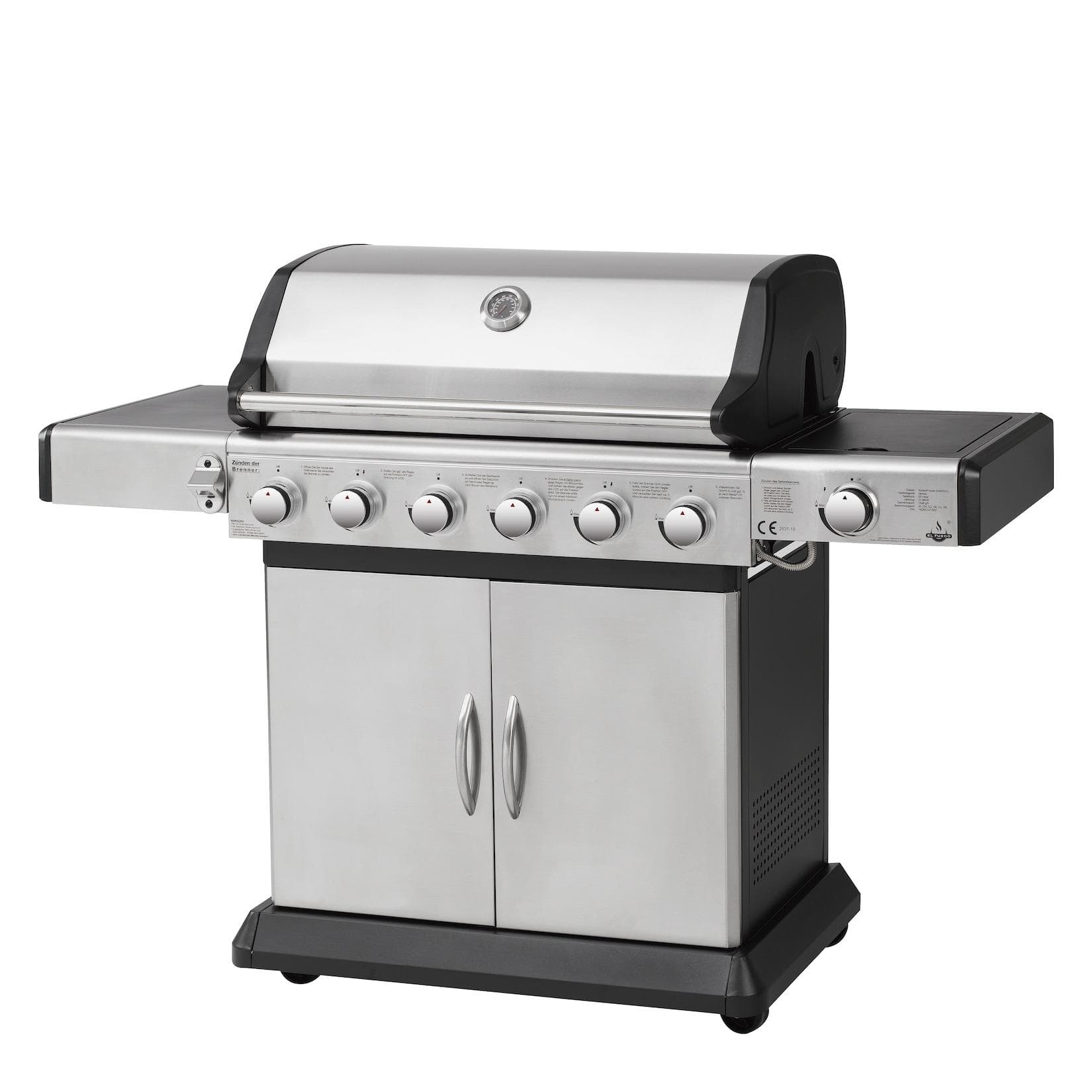 El Fuego Gasgrill Deluxe Edelstahl mit 7 Brennern