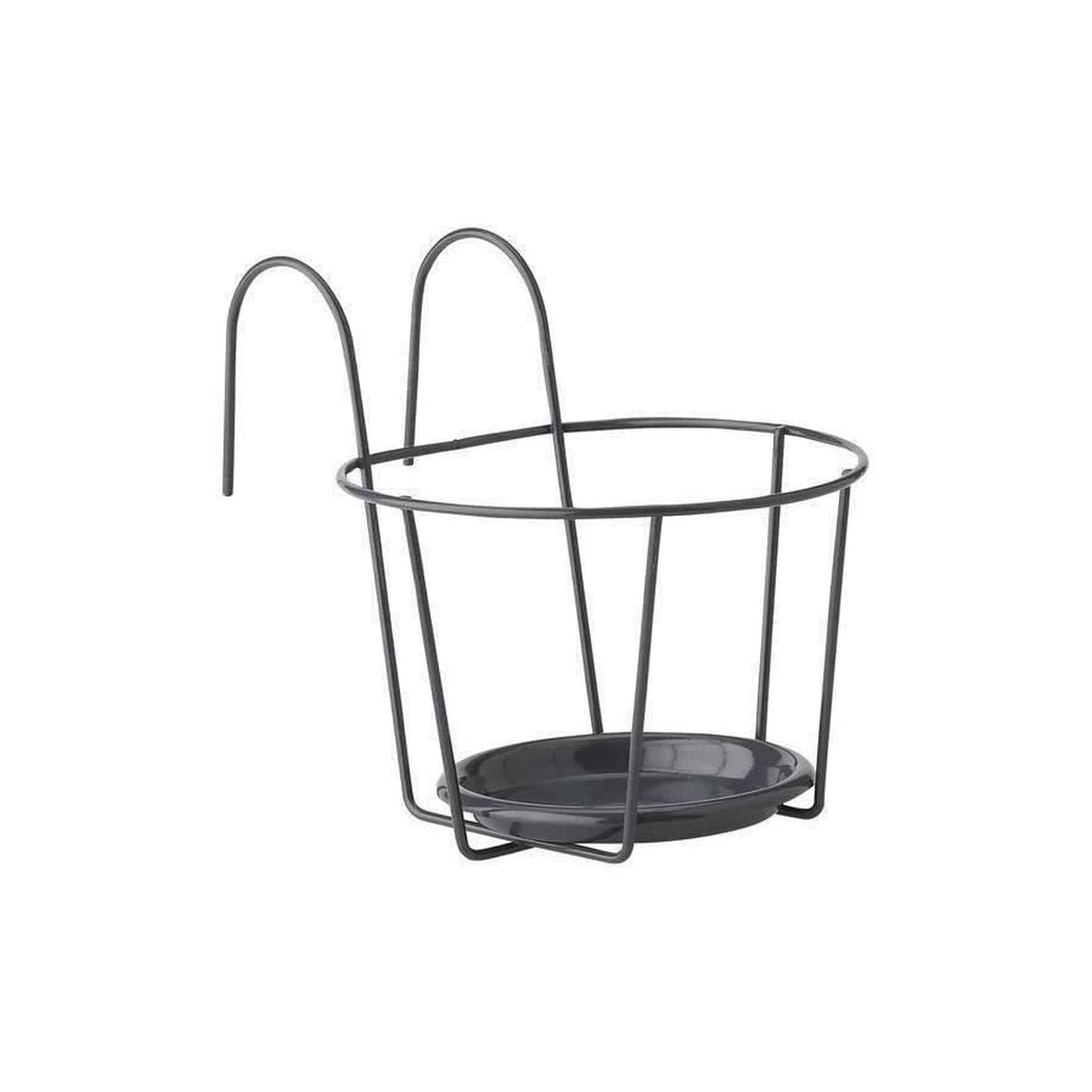 GARDEN ID Balkon-Topfhalter 21 cm Anthrazit Modern