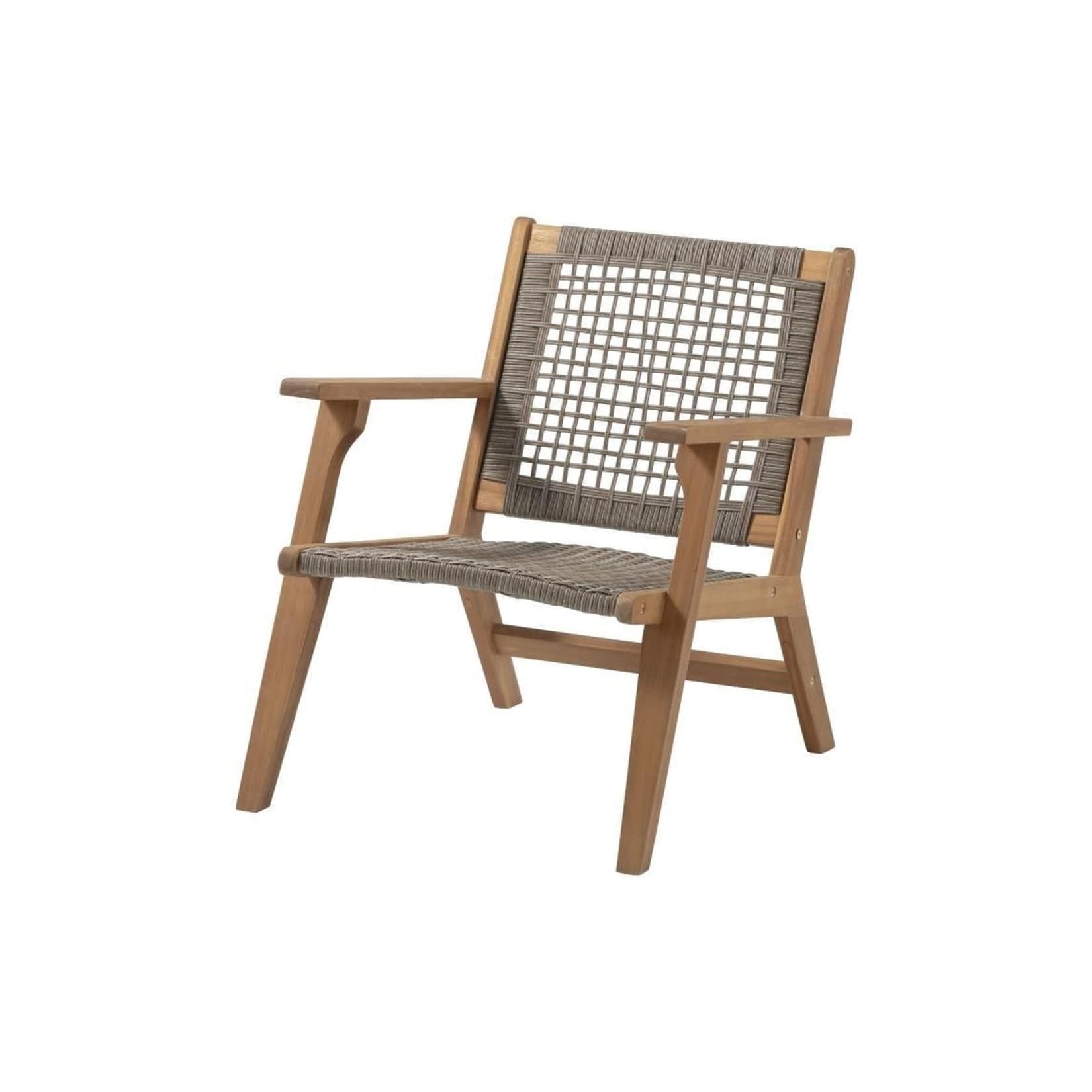 BORA Niedriger Gartensessel Akazienholz Rattan