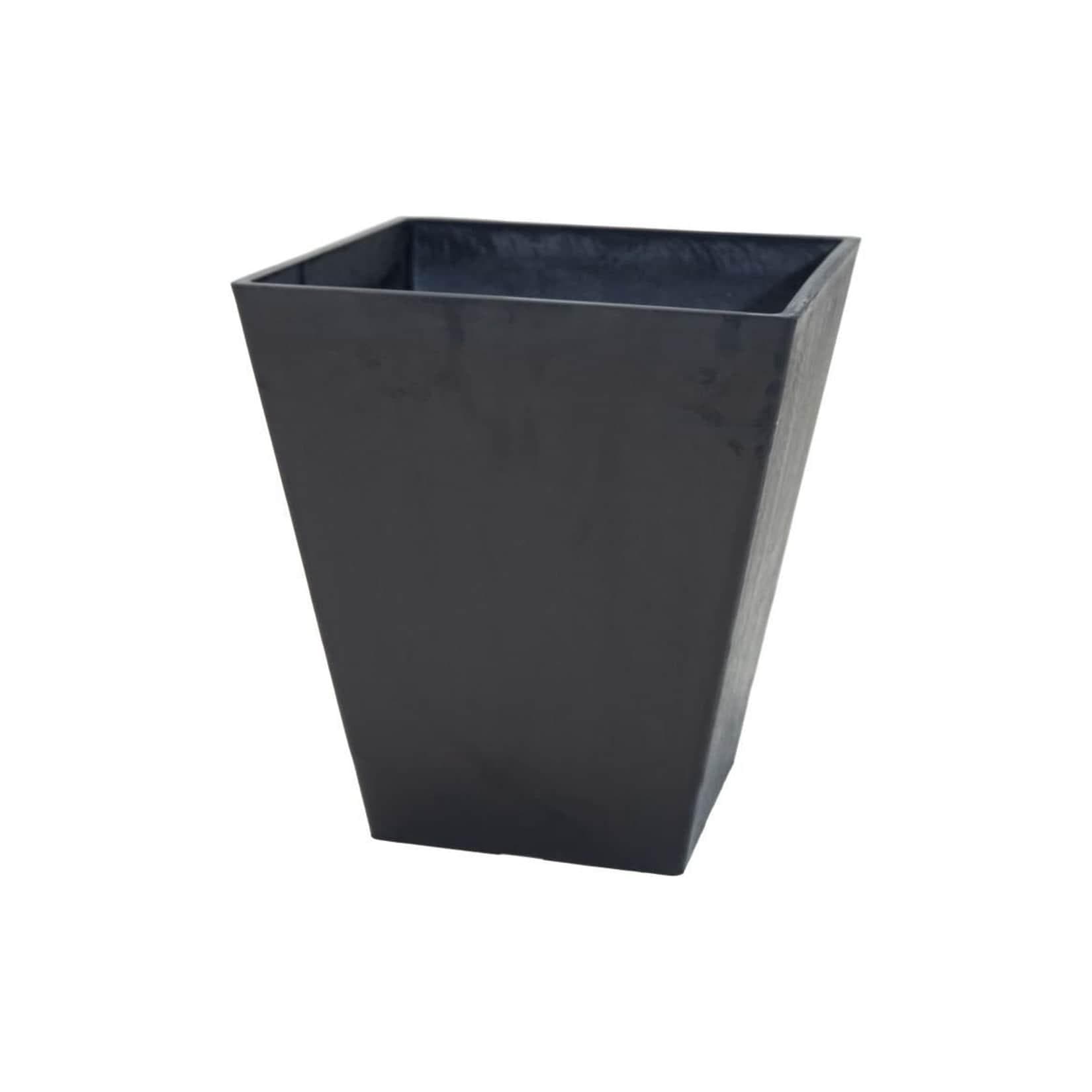 MEGA COLLECTIONS Übertopf Ecostone Schwarz Quadratisch