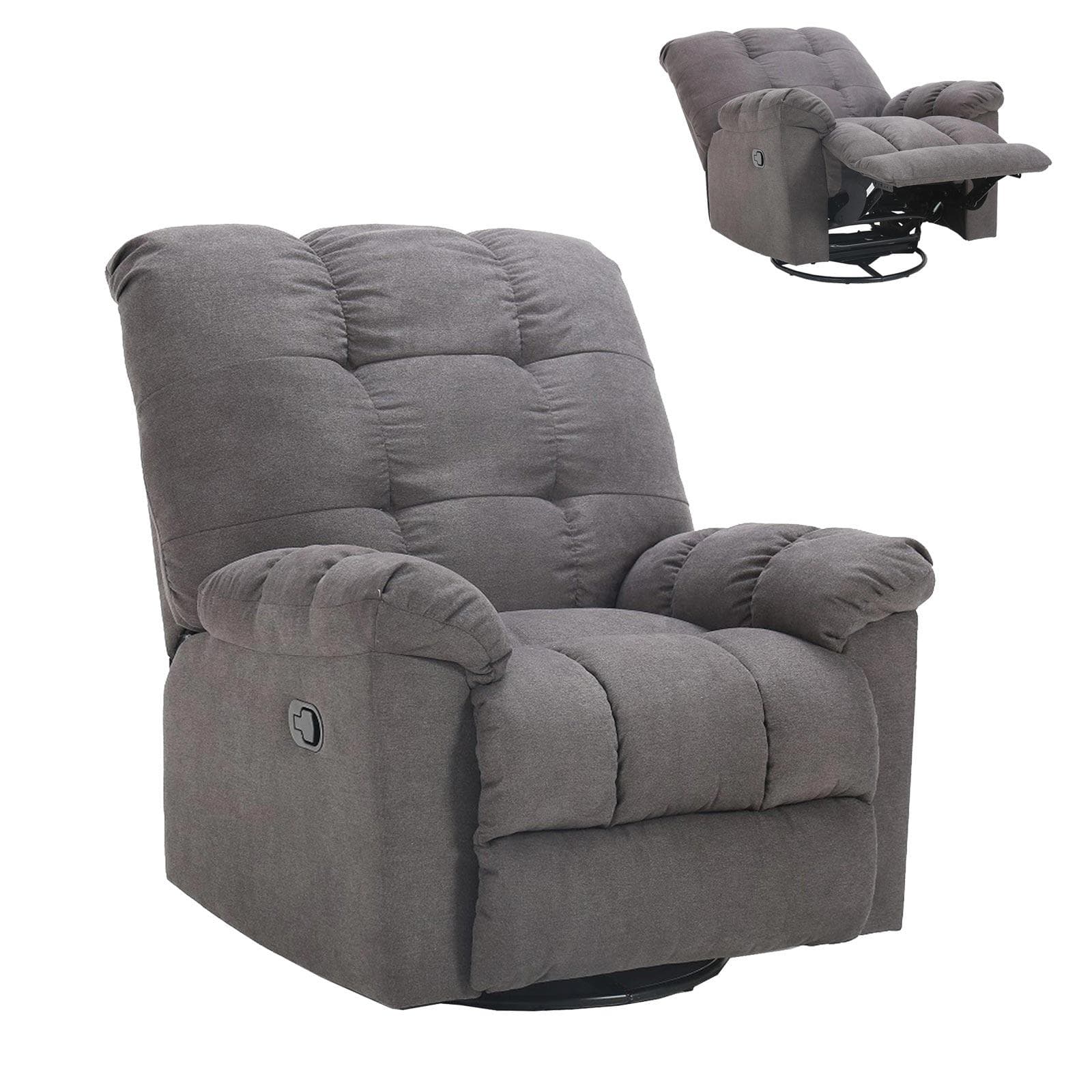 Roller Relaxsessel grau mit Relax- und Schaukelfunktion