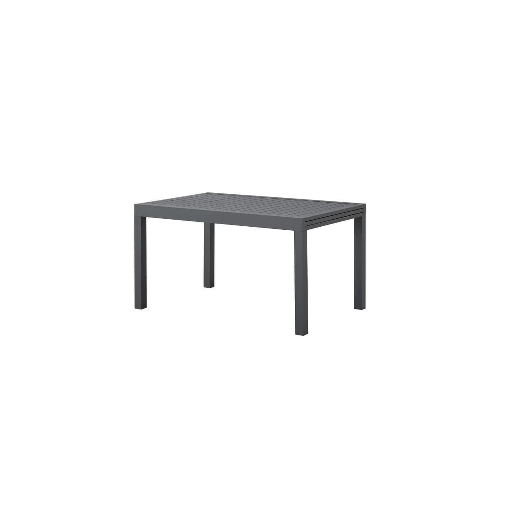 CALVI Ausziehbarer Gartentisch Aluminium Dunkelgrau