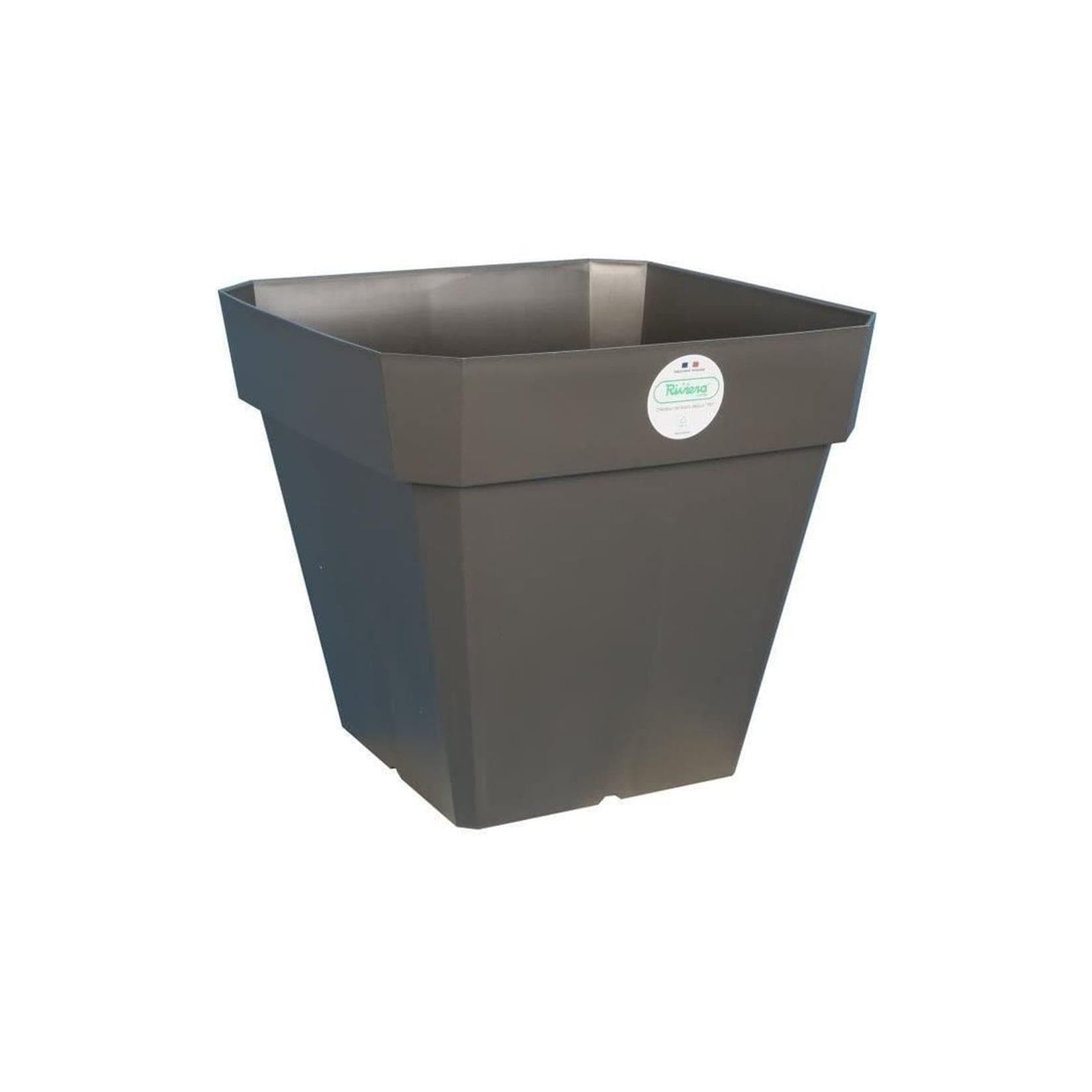 RIVIERA Soleilla Blumentopf Quadratisch 40x40 cm Glitzergrau