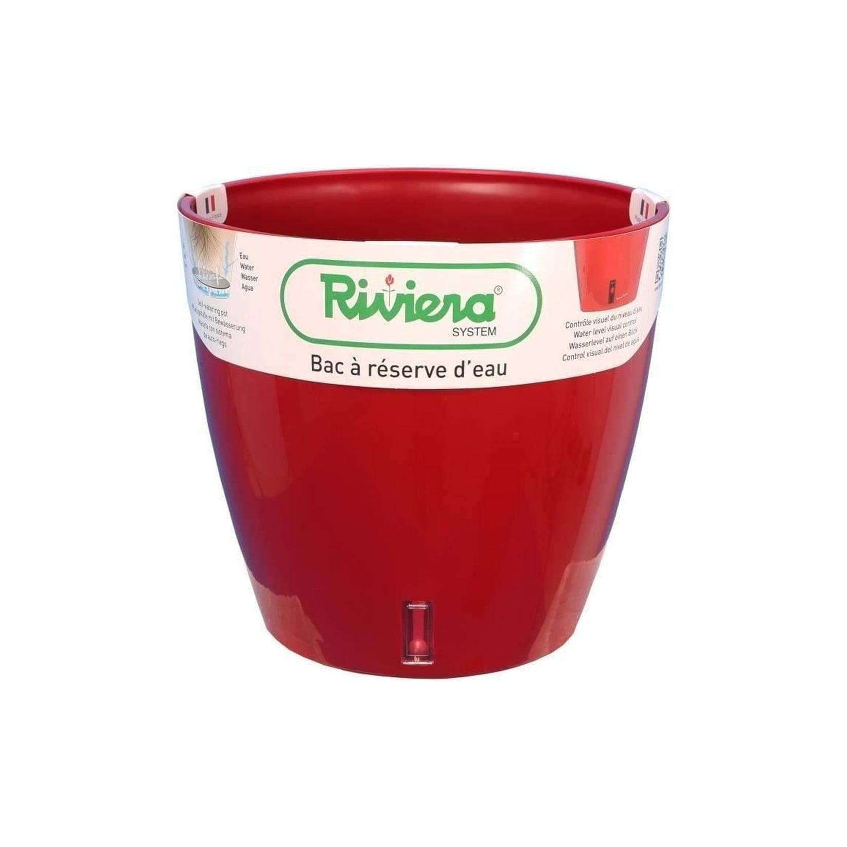 RIVIERA Tank mit Wasserreservoir Rund Rot Ø 36 x H 33 cm