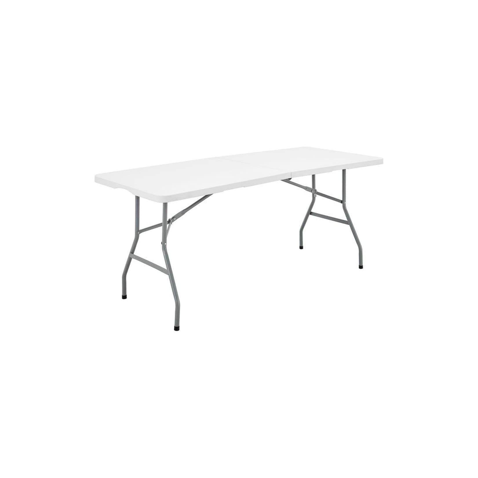 CALVI Klapptisch 180 cm für 8 Personen Kunststoff Metallrahmen