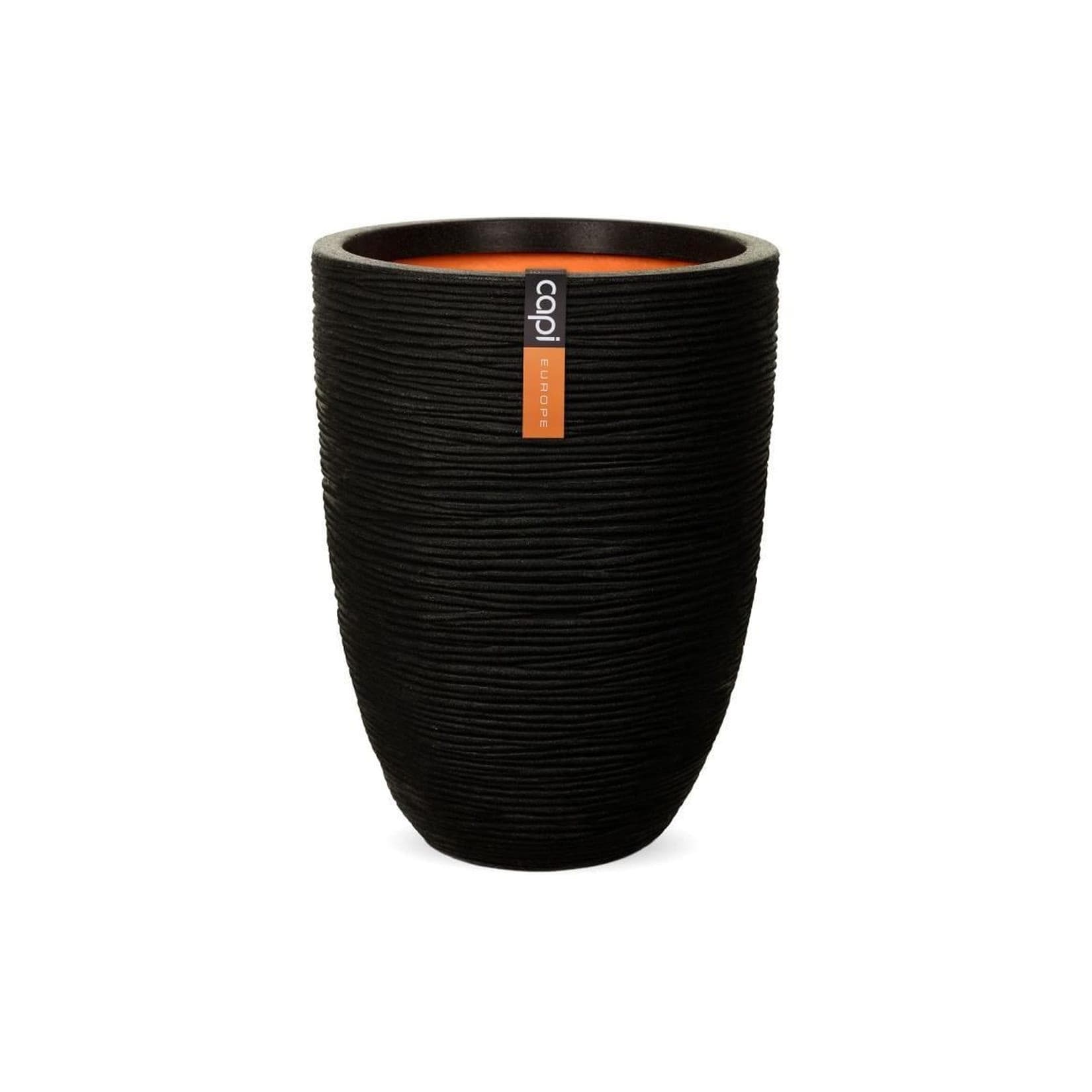 CAPI EUROPE Elegante niedrige Vase Schwarz