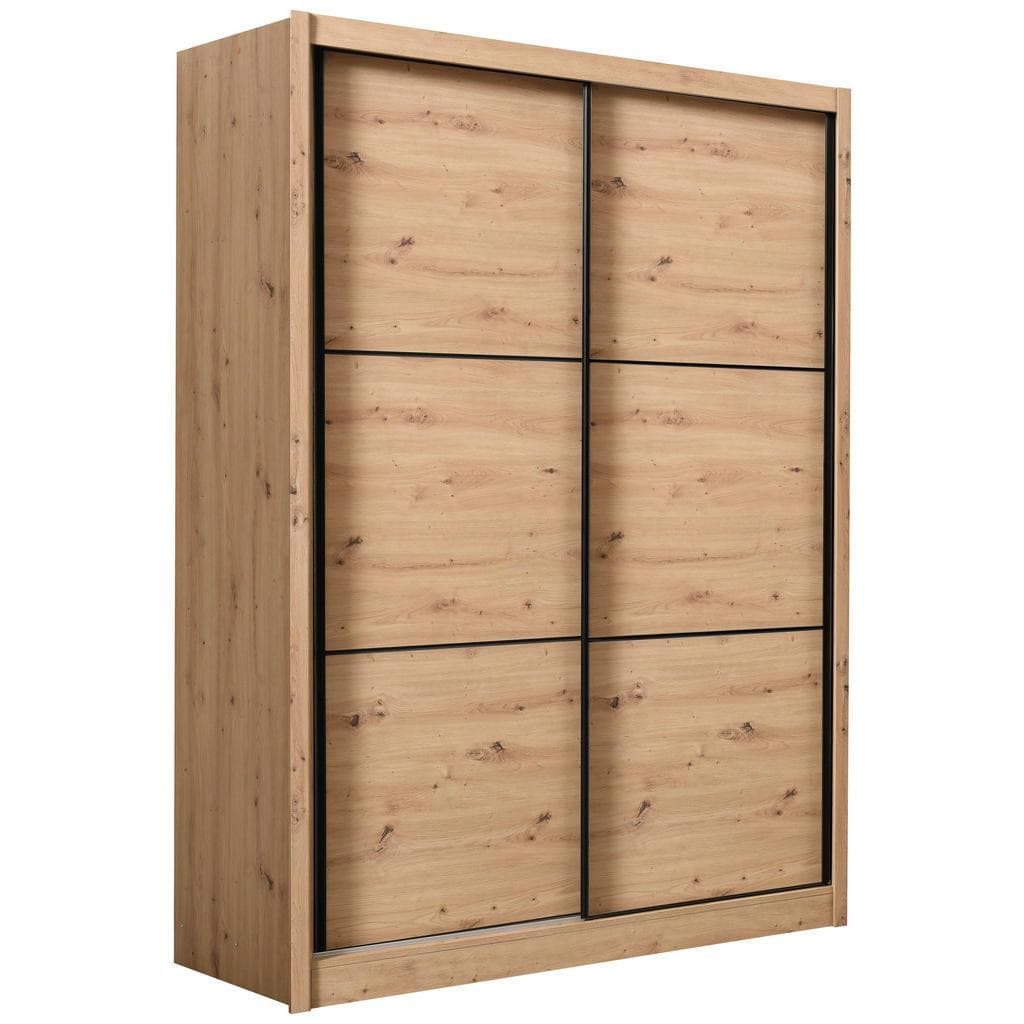 Xora Schiebetürenschrank Eiche Artisan Holzwerkstoff 5 Fächer