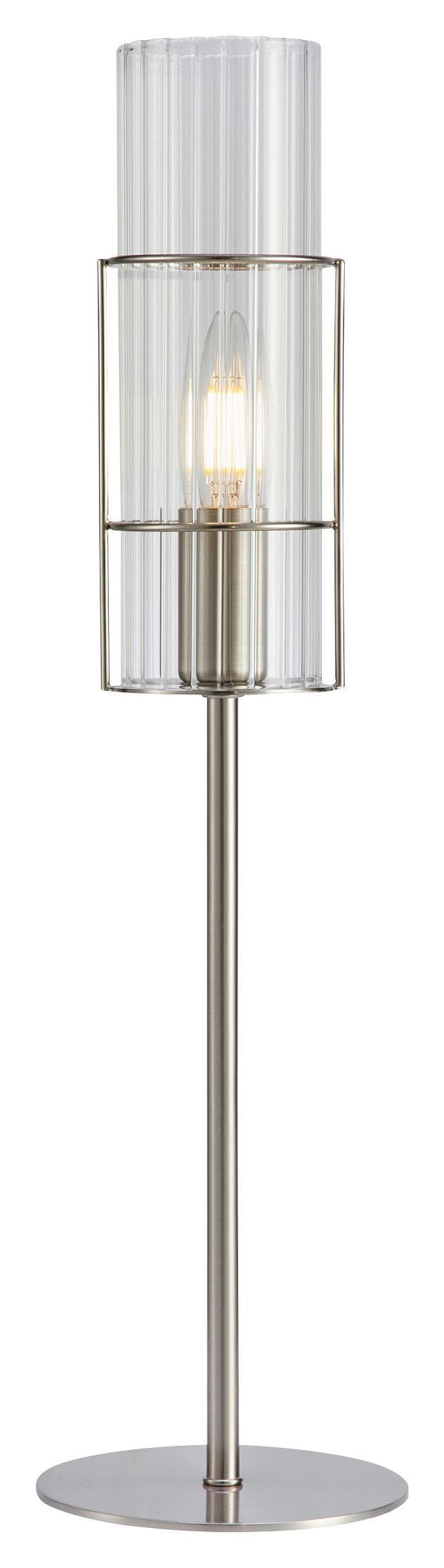 Markslöjd Tischleuchte Tubo Table Silberfarben max. 40 Watt