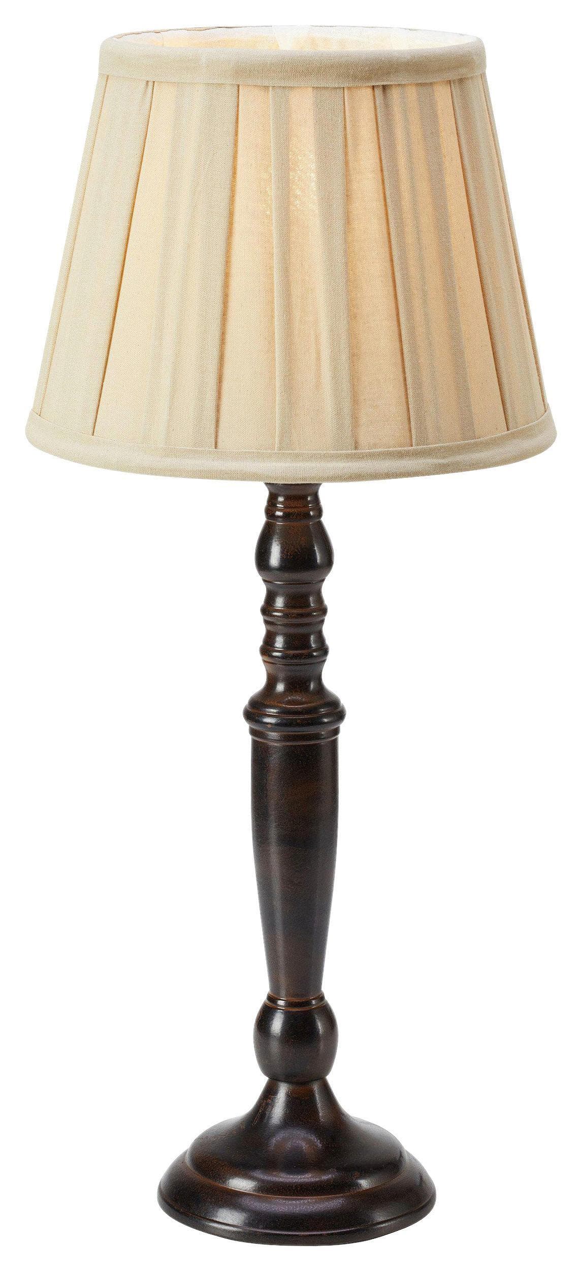 Tischlampe Chocolat, Höhe 46 cm, beige/braun, Metall/Stoff
