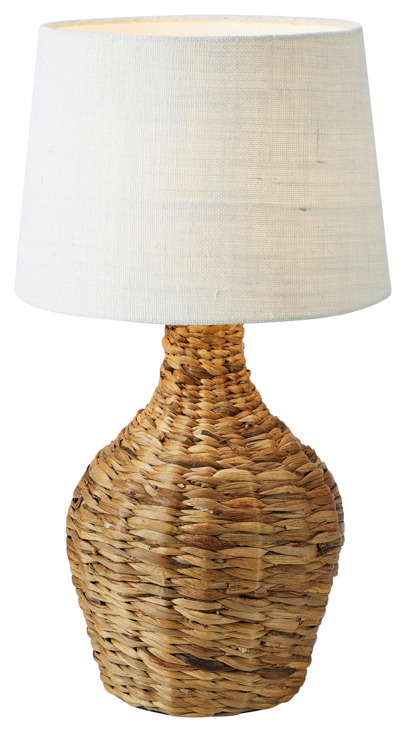 Tischlampe Paglia Rattan/Jute Natur/Weiß 58 cm