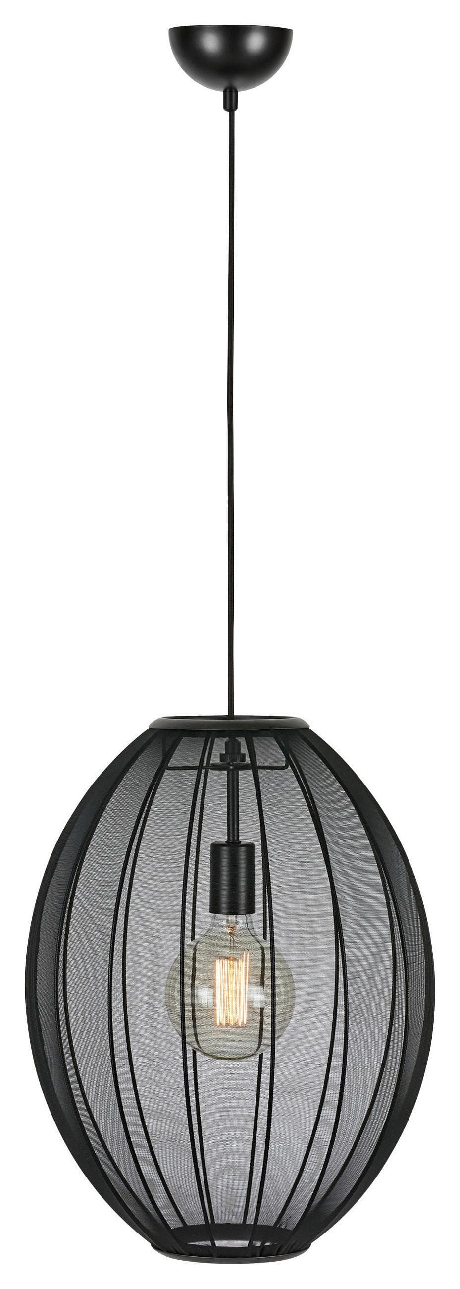 Pendellampe Florence Schwarz Ø 40 cm Nylon