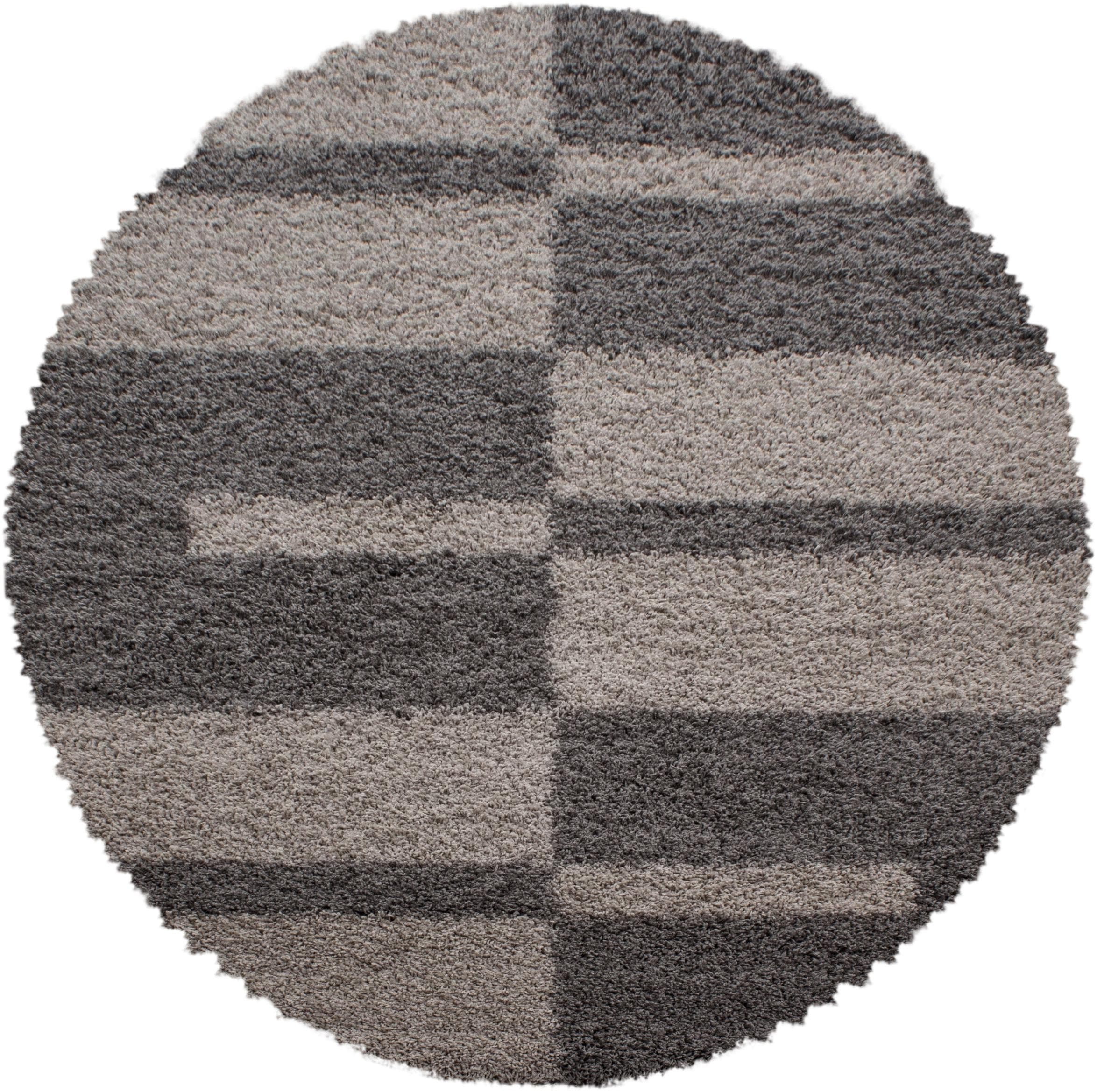 Ayyildiz Teppiche Gala Shaggy 2505 Hochflor-Teppich Grau Rund