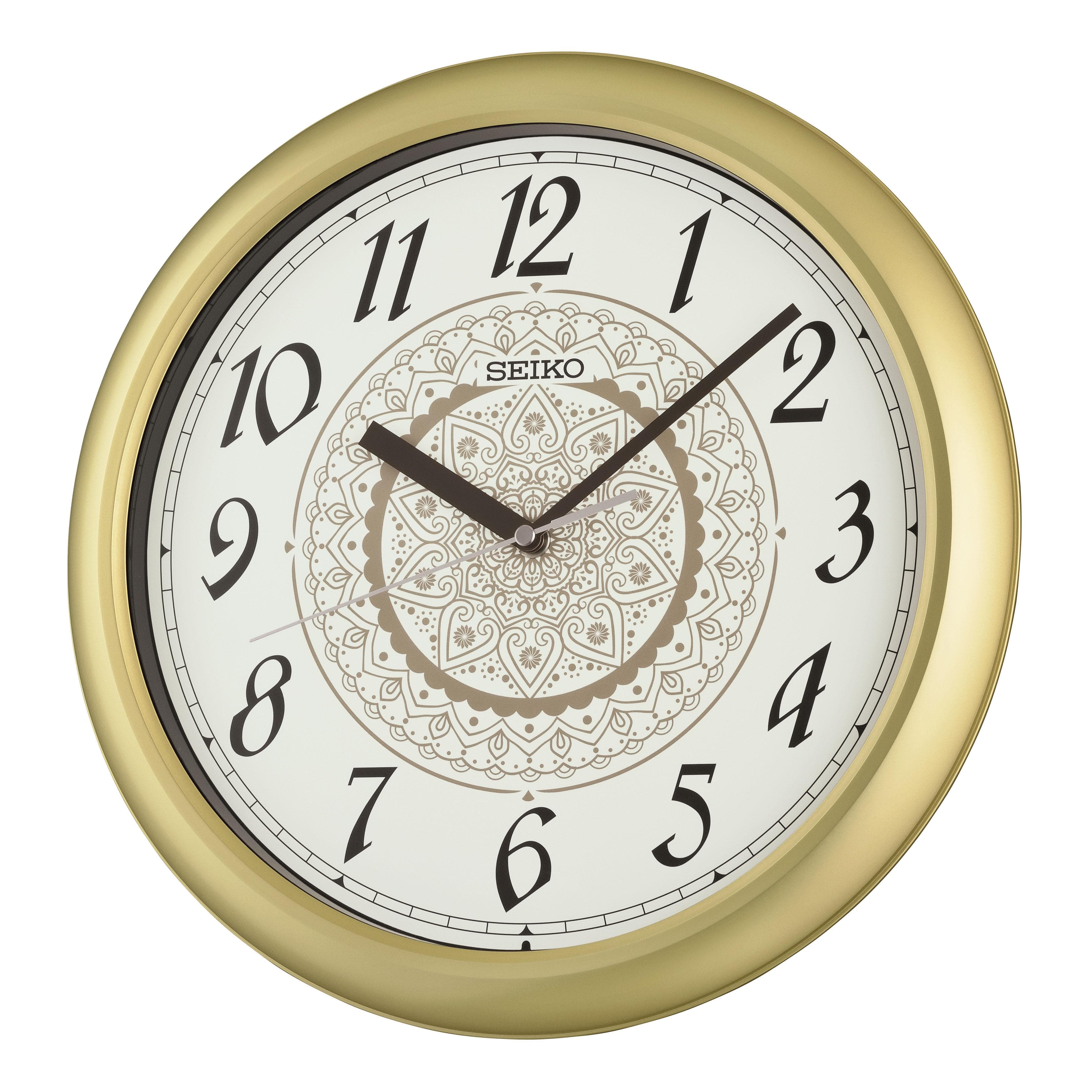 Seiko Wanduhr Goldfarben Quarzuhr 32,5 cm