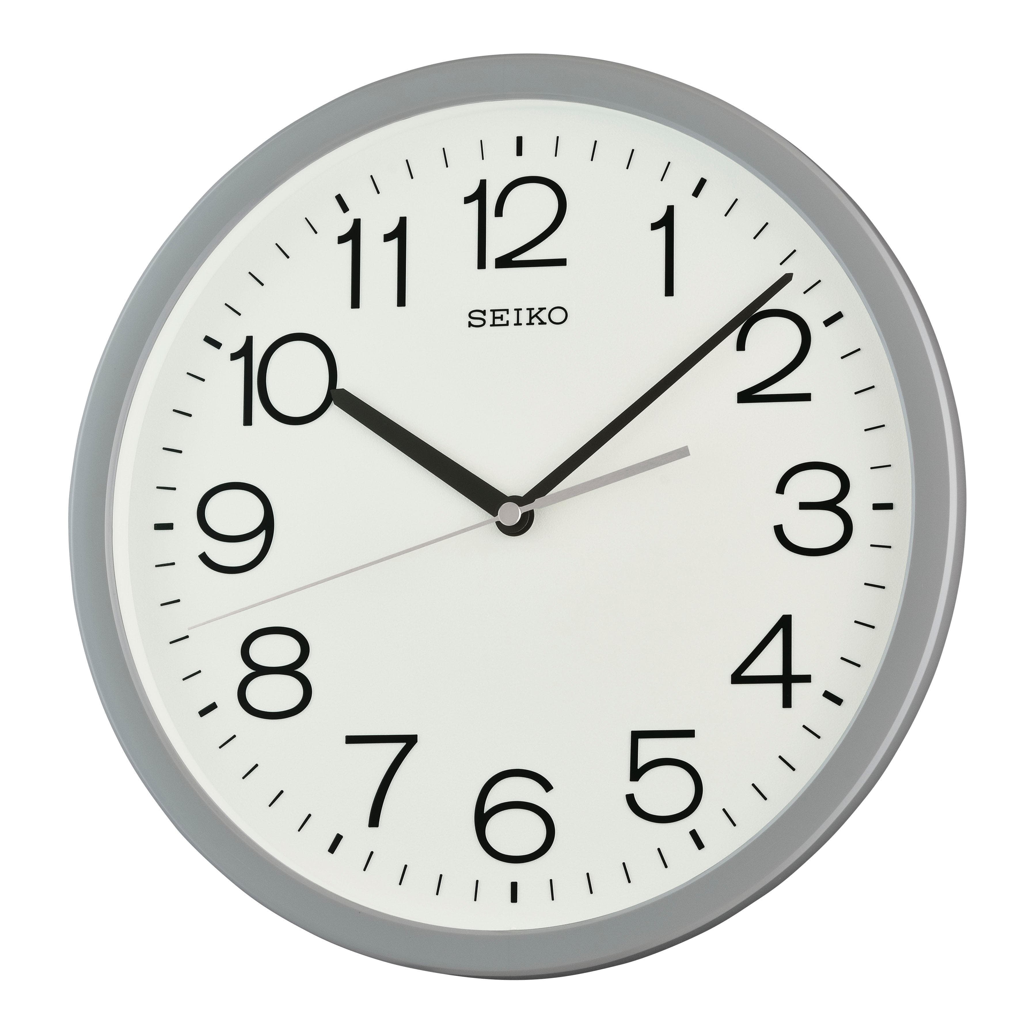 Seiko Wanduhr Grau Quarzuhr Ø 31,1cm
