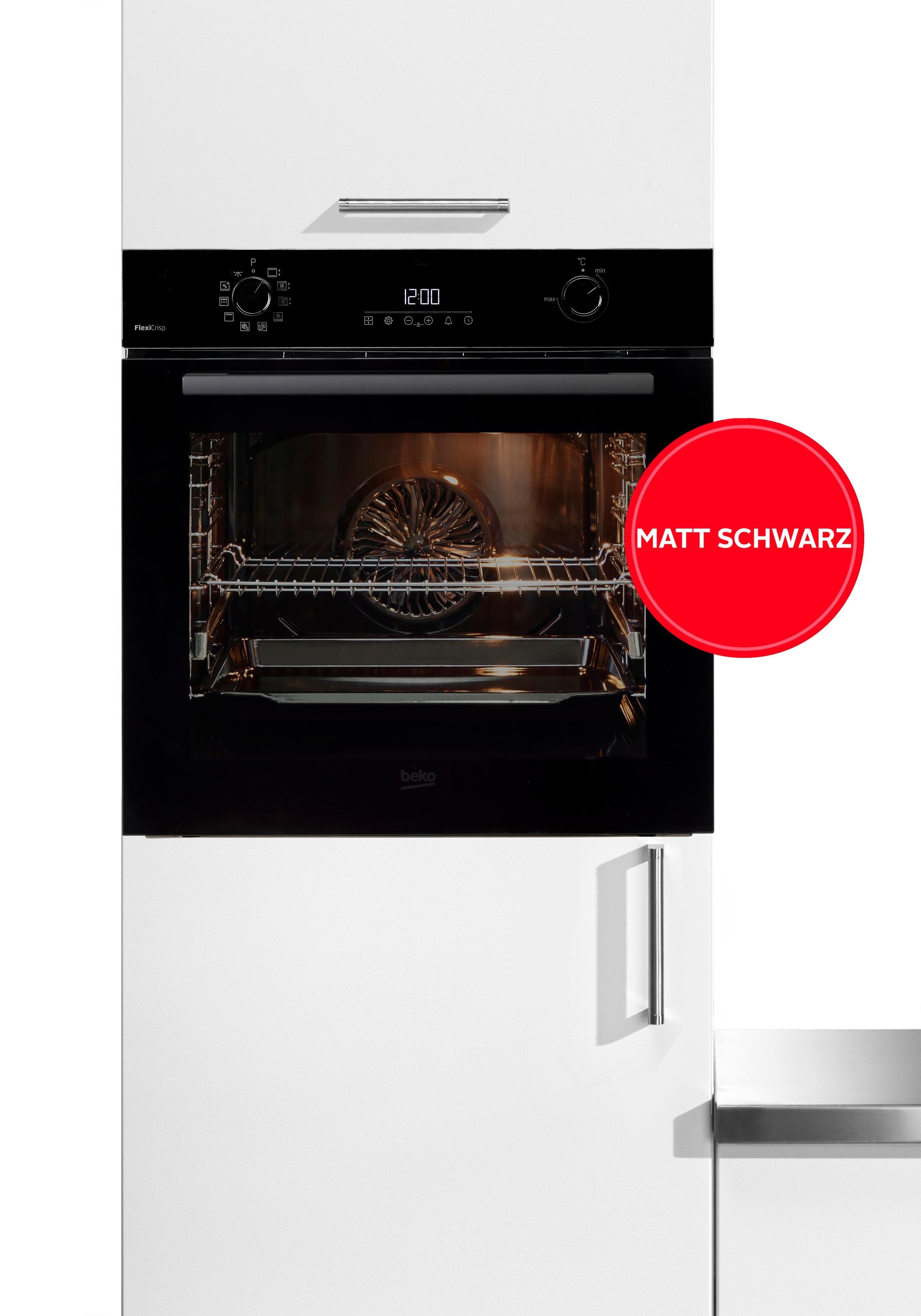 Beko Einbaubackofen BCBIS17300BMPF Schwarz mit Dampffunktion