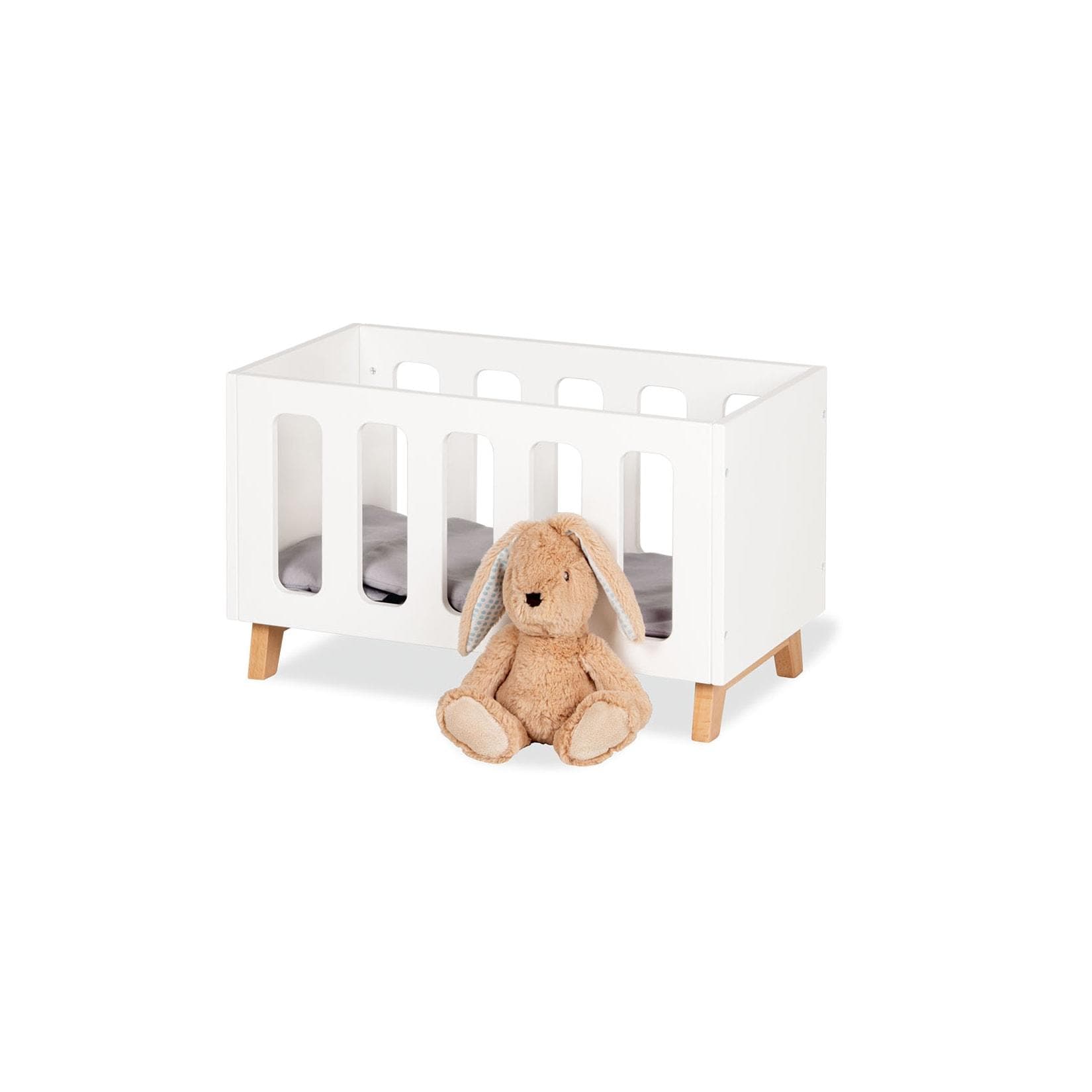Pinolino® Puppenbett Marit Set 4-tlg. Weiß Skandinavisches Design