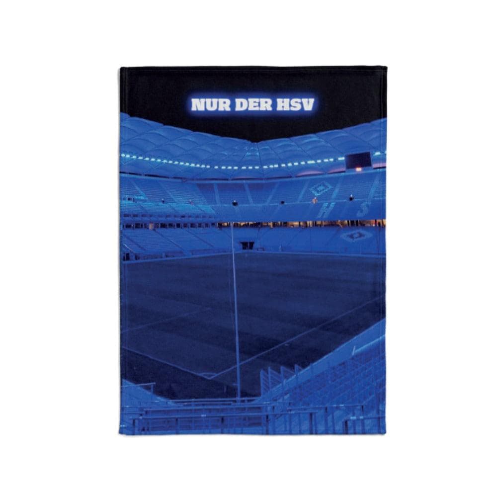 Wohndecke Flanellfleecedecke HSV Stadion Blau
