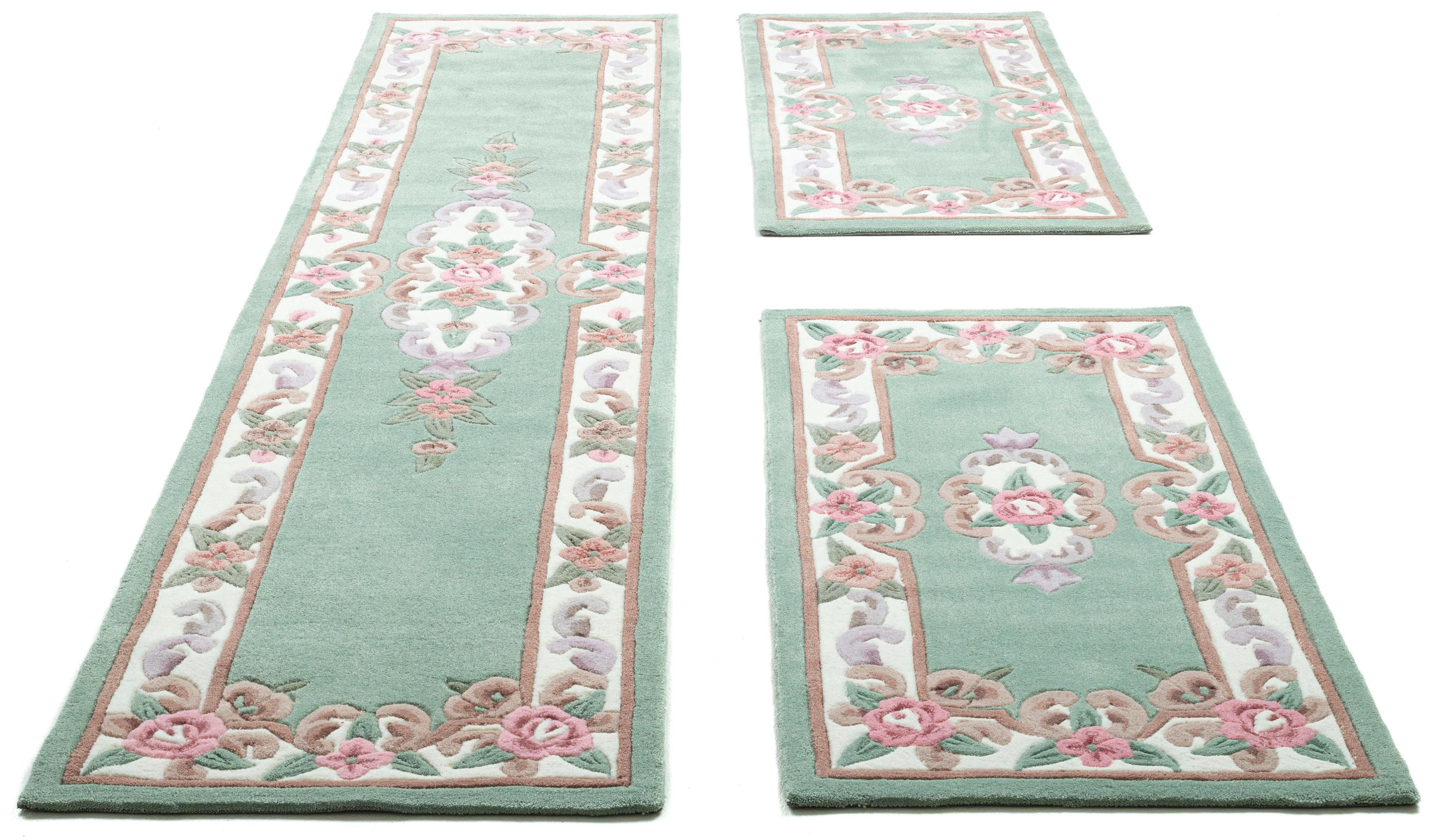 Bettumrandung THEKO "Ming" Gr. 14, Grün, Florales Design